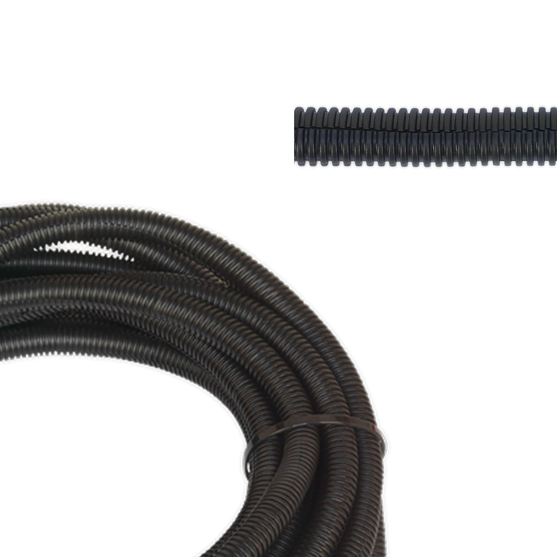 Sealey Convoluted Cable Sleeving Split 12-16mm 10m