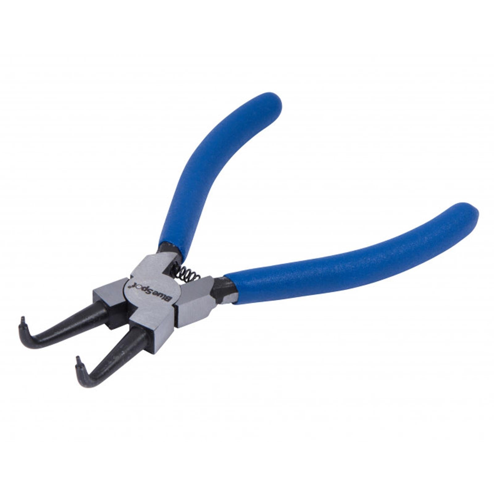 BlueSpot Circlip Plier Internal 90 Bent Drop Forged 6" (150mm) Pliers Soft Grip Handle New