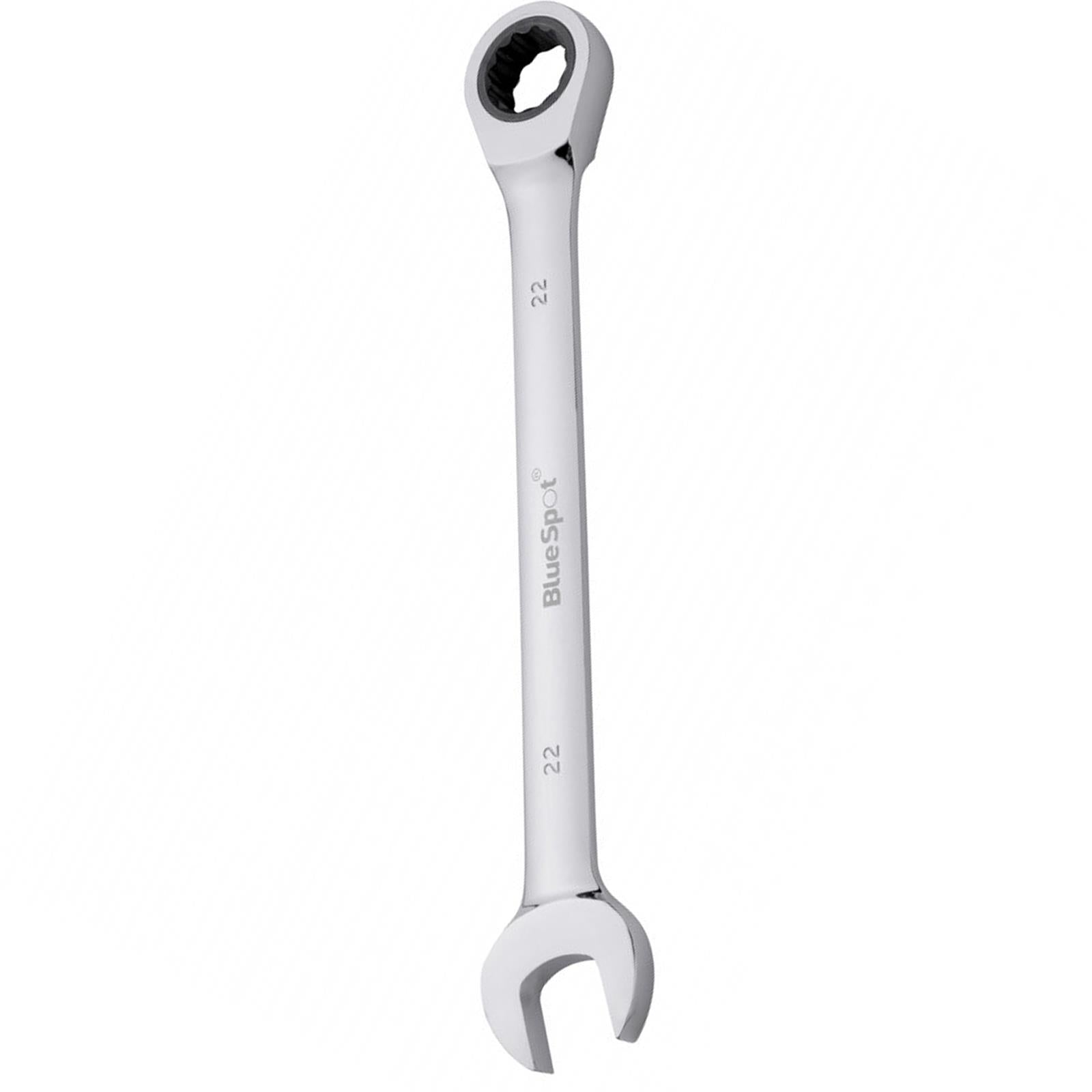 BlueSpot Fixed Head Ratchet Spanner 22mm Metric Chrome Vanadium Spanner