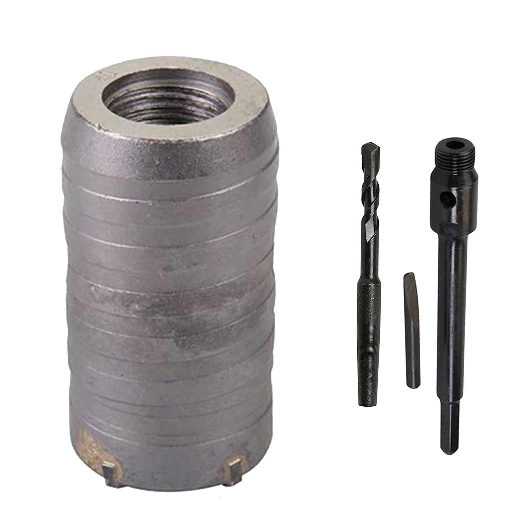 TCT Core Drill Bit 40mm Hole Saw Masonry Stone Brick SDS Plus 100mm Shaft Pilot