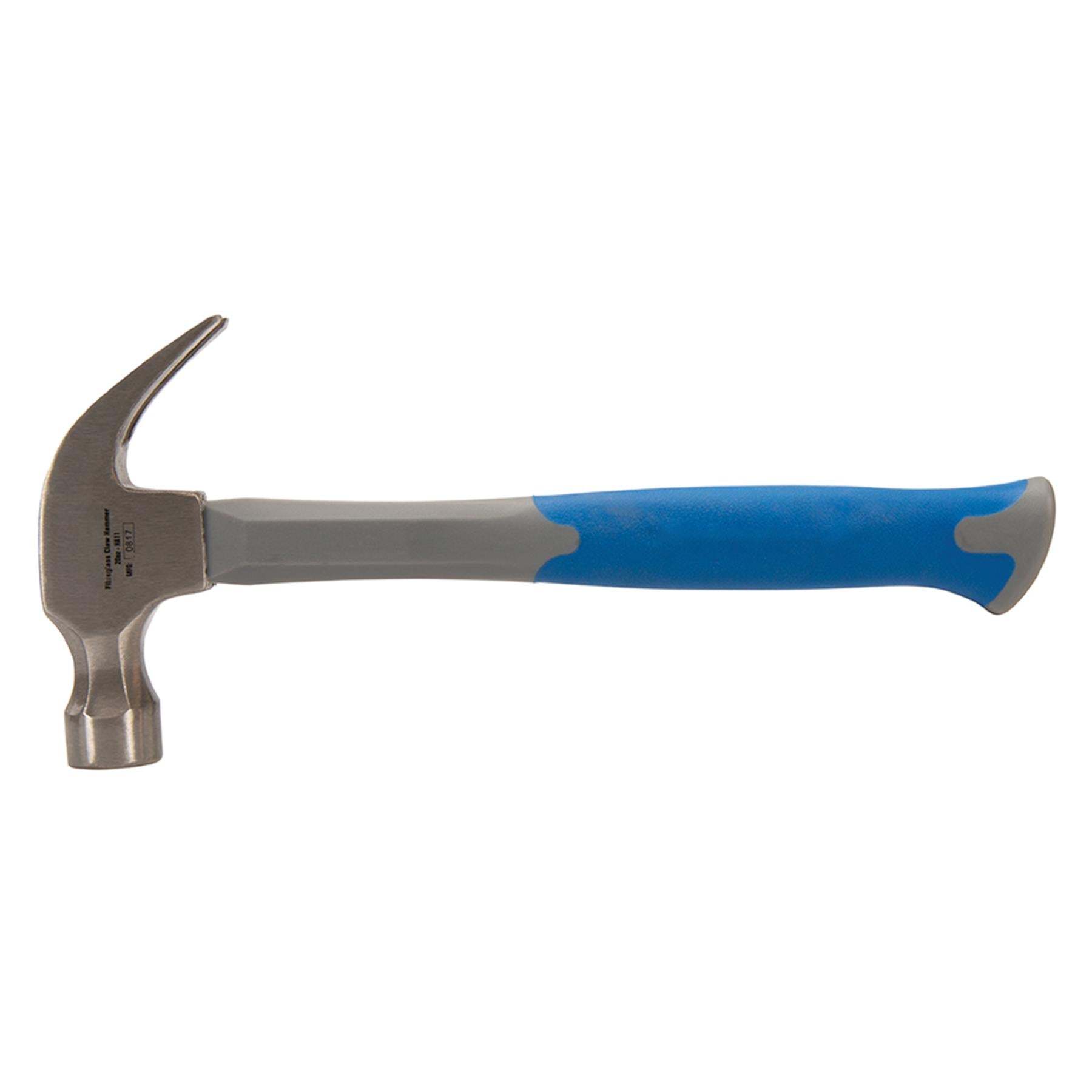 Fibreglass Claw Hammer 20Oz (567G) Curved Head Nail Pull Fiberglass High Grip