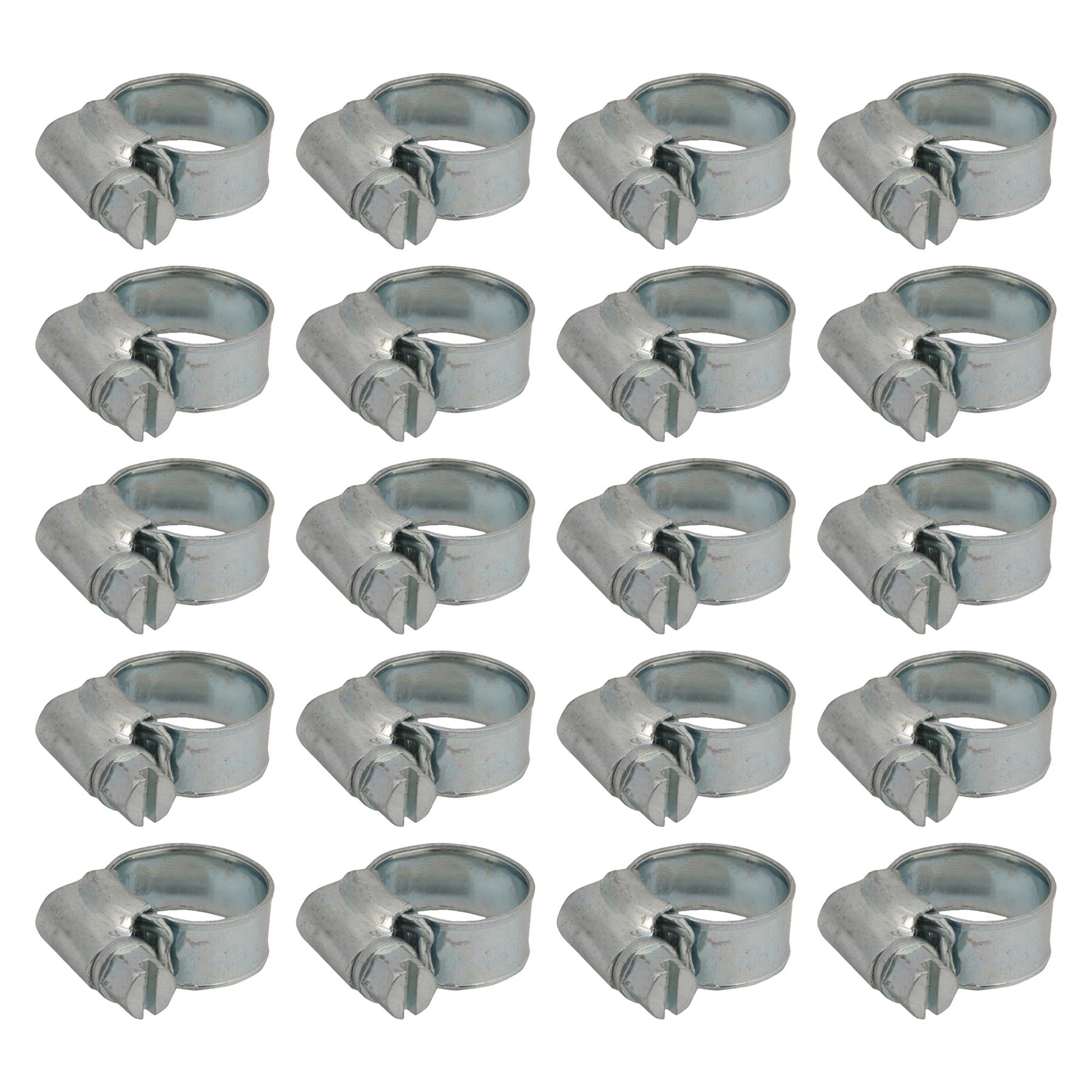 20 x Hose Clips Genuine Worm Drive Fuel Hose Clamps Clips 10 - 16mm