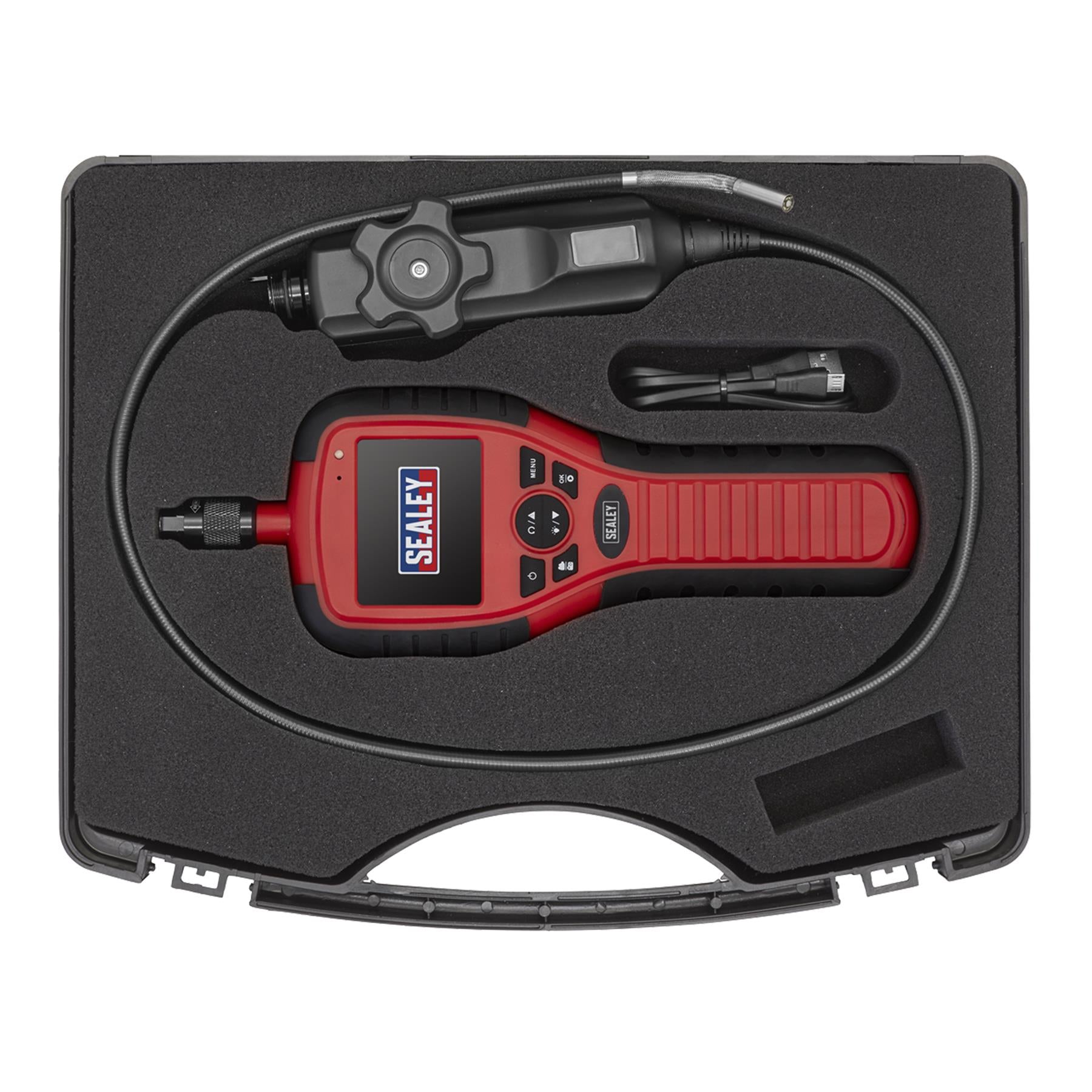 Sealey Video Borescope - Articulated Waterproof LED Probe Light