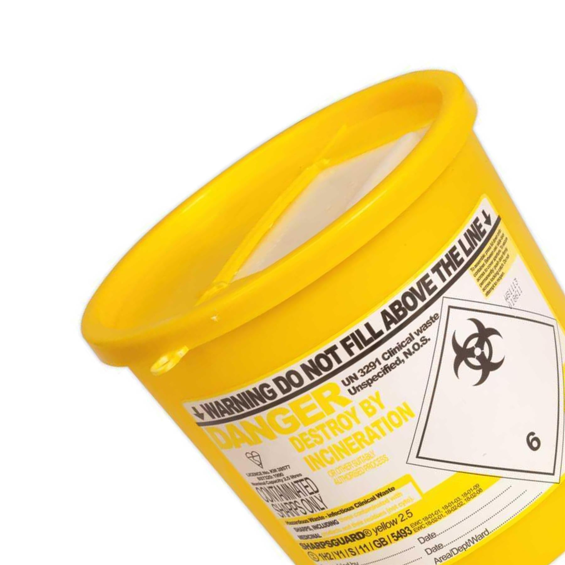 Sealey Safe Sharps Waste Storage Bin 2.5L