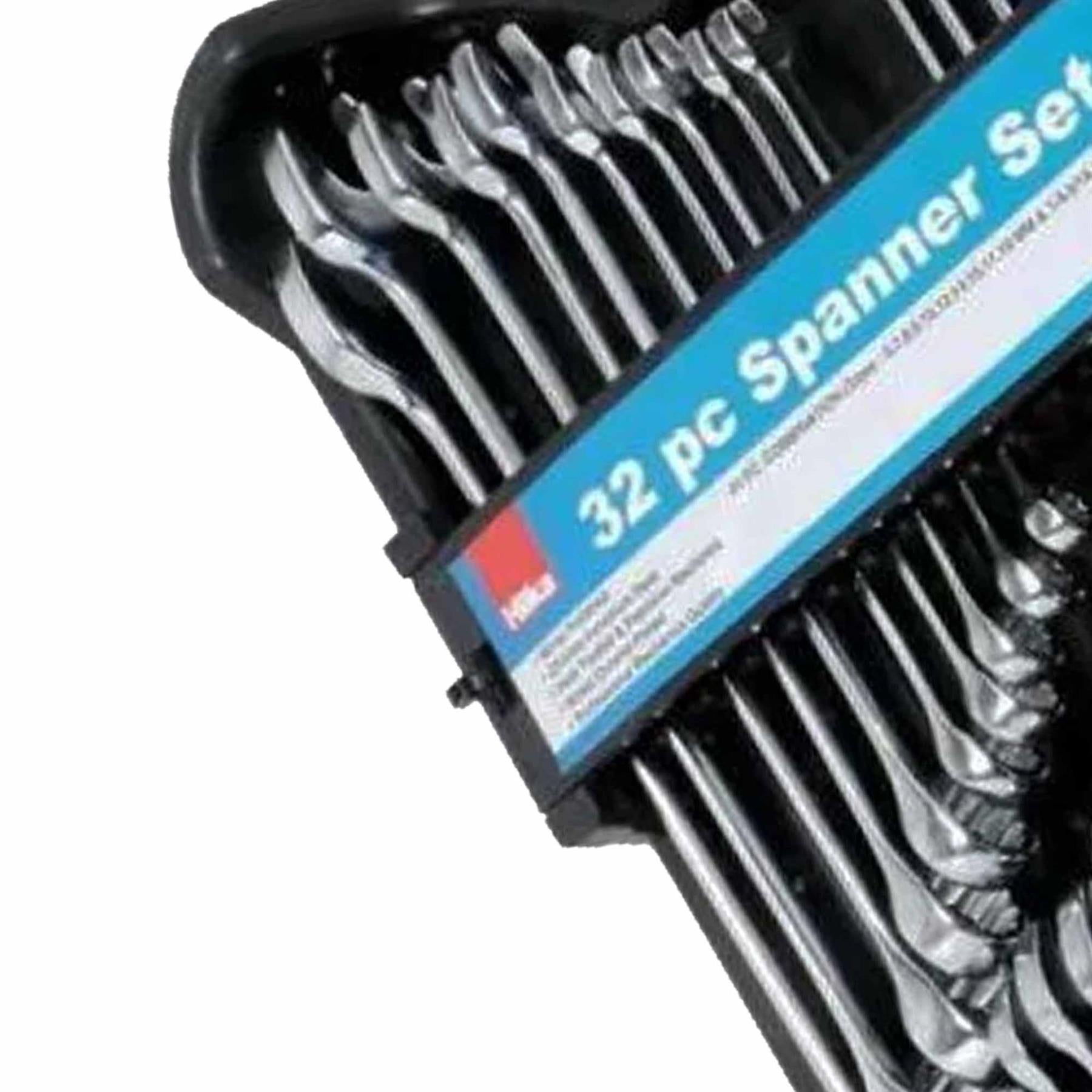 Hilka 32 Piece Spanner Set Stubby Ring Combination AF / Metric Imperial