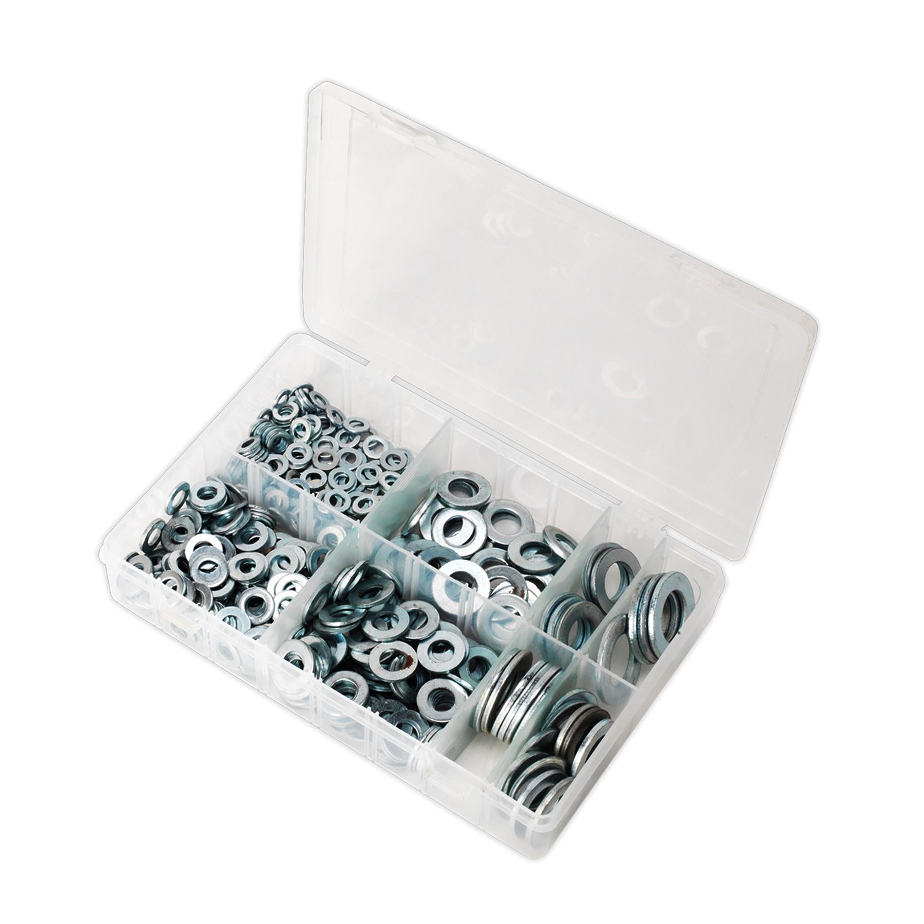 Sealey Washers Set 495pc Stainless Steel Flat Washer Assortment M6-M24 Form C Metric