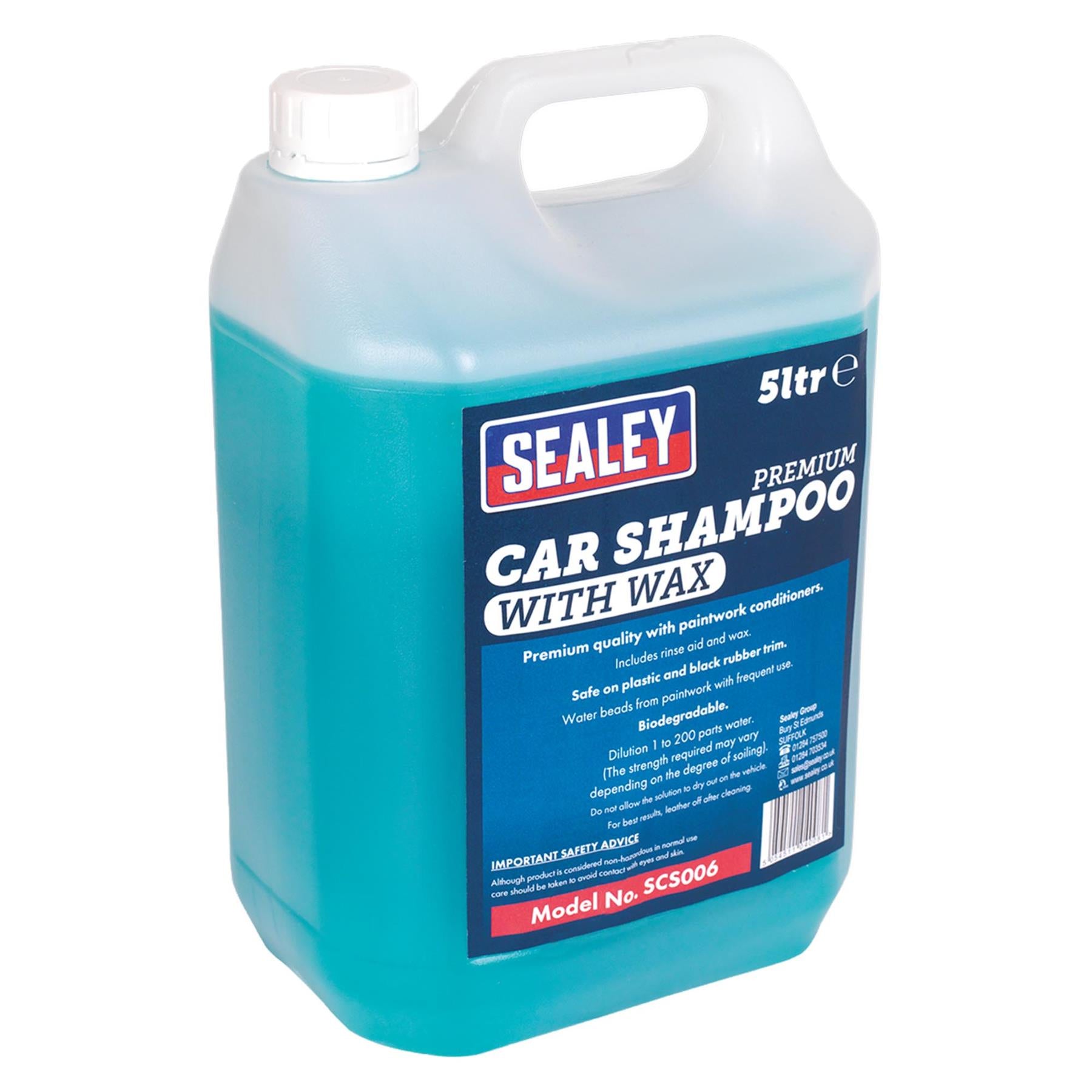 Sealey Car Shampoo Premium with Wax 5L
