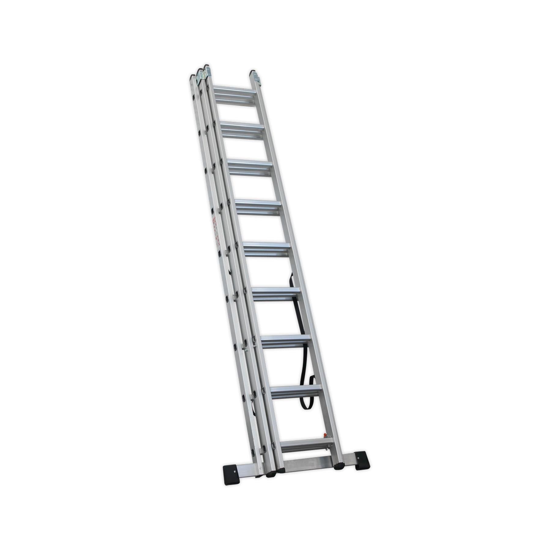 Sealey Aluminium Extension Combination Ladder 3x9 EN 131