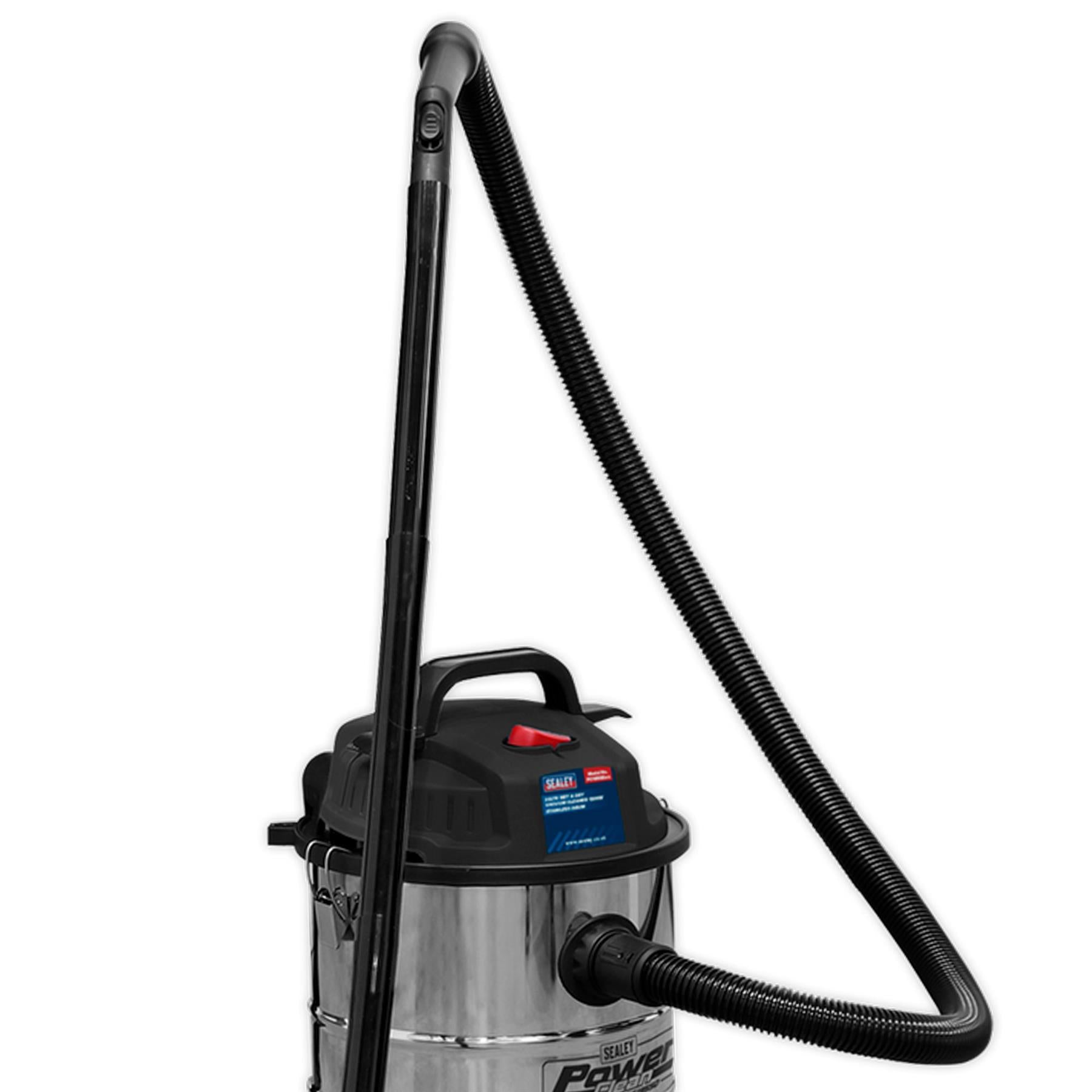 Sealey Vacuum Cleaner Wet & Dry 20L 1200W Stainless Drum