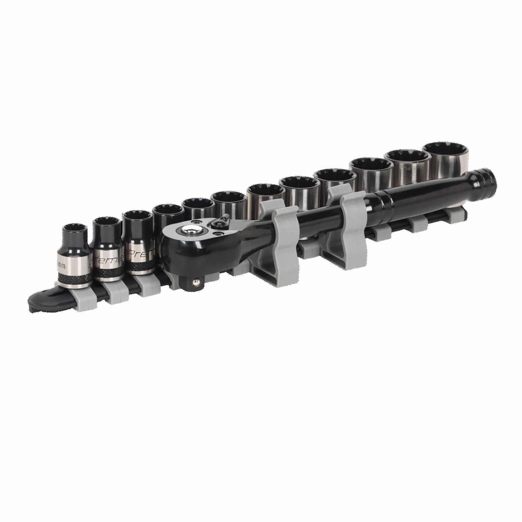 Sealey Socket Set 13pc 3/8"Sq Drive Total Drive Black Series