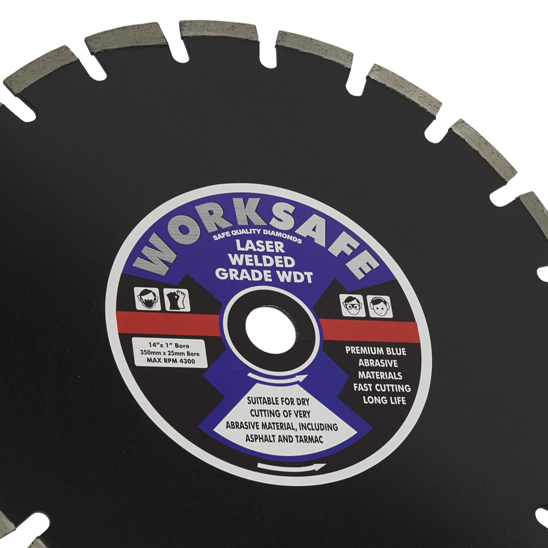 Asphalt/Tarmac Diamond Blade 350 x 25mm. Sealey