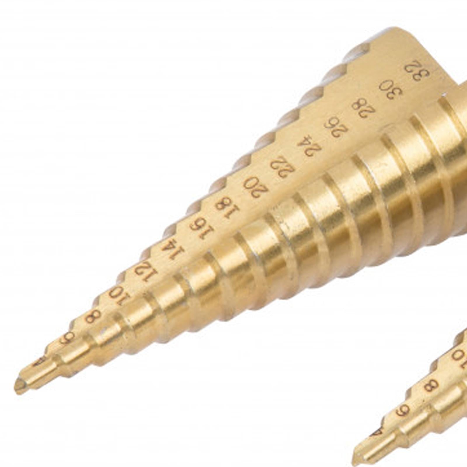 BlueSpot 3Pce HSS Hex Shank Tap Drill Bits Metric Thread (4-32mm) Screw Compound Set