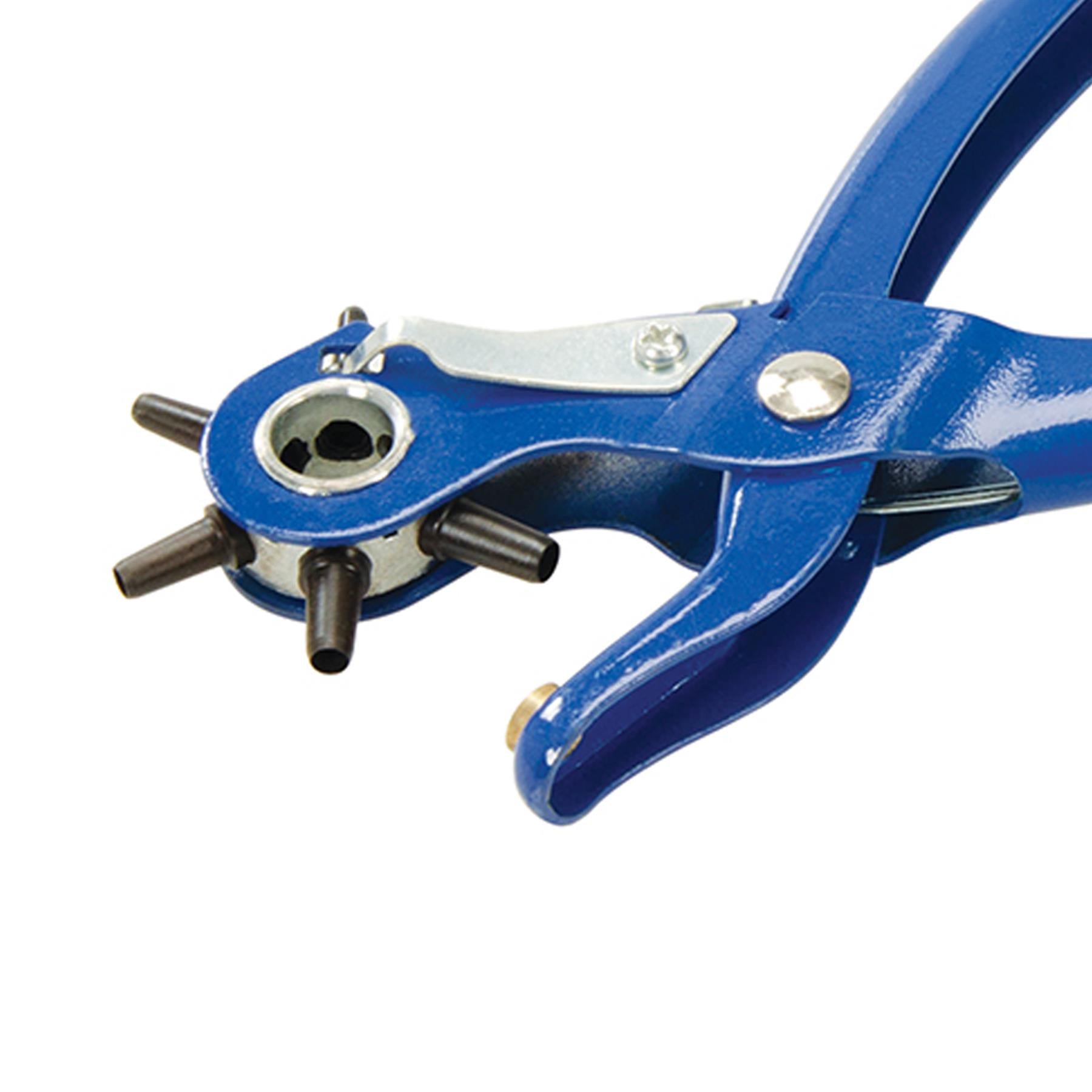 Punch Pliers - 2-5mm Carbon Steel DIY Spring Loaded Handle Pressed-Steel Frame