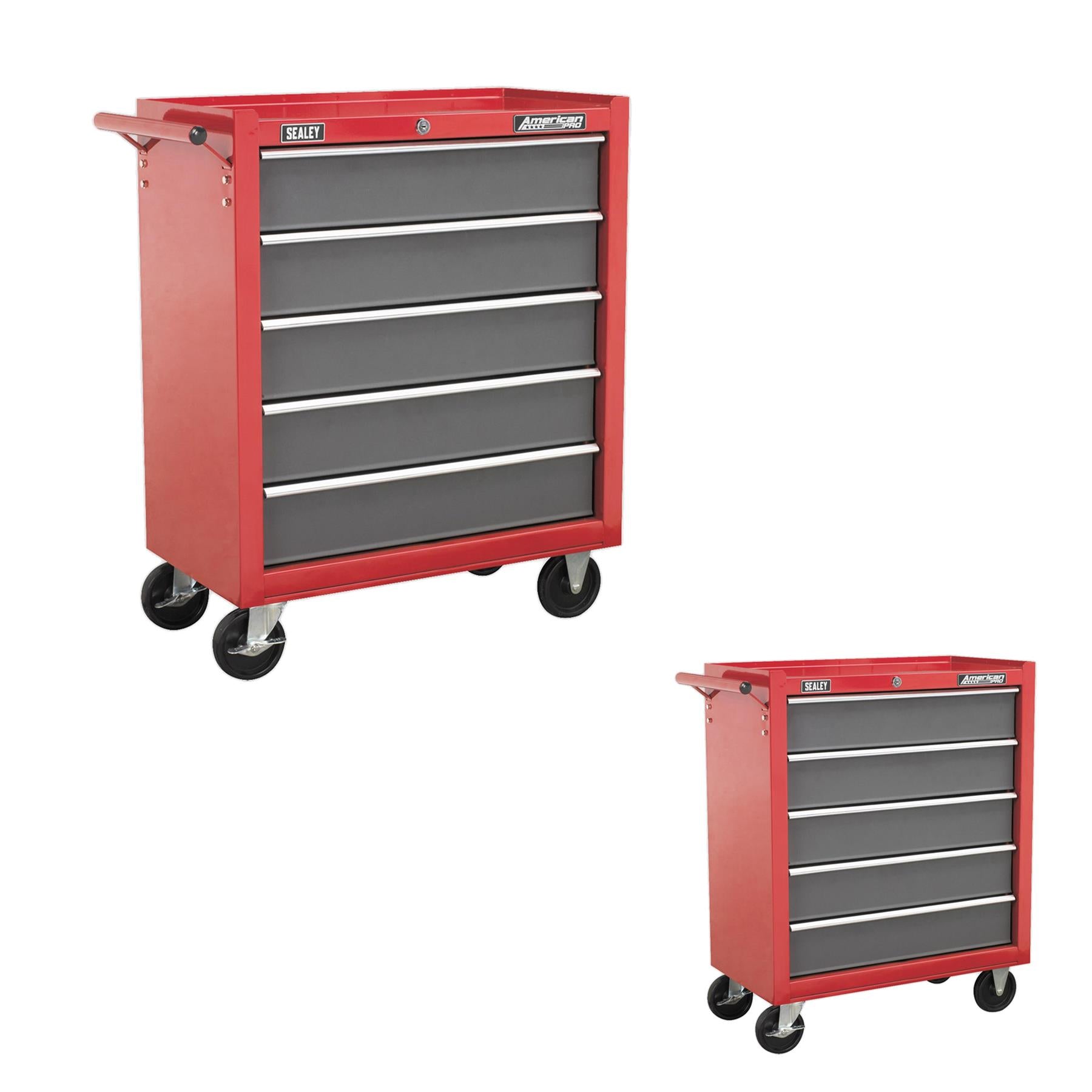 Sealey Rollcab 5 Drawer with Ball Bearing Runners - Red/Grey - AP22505BB