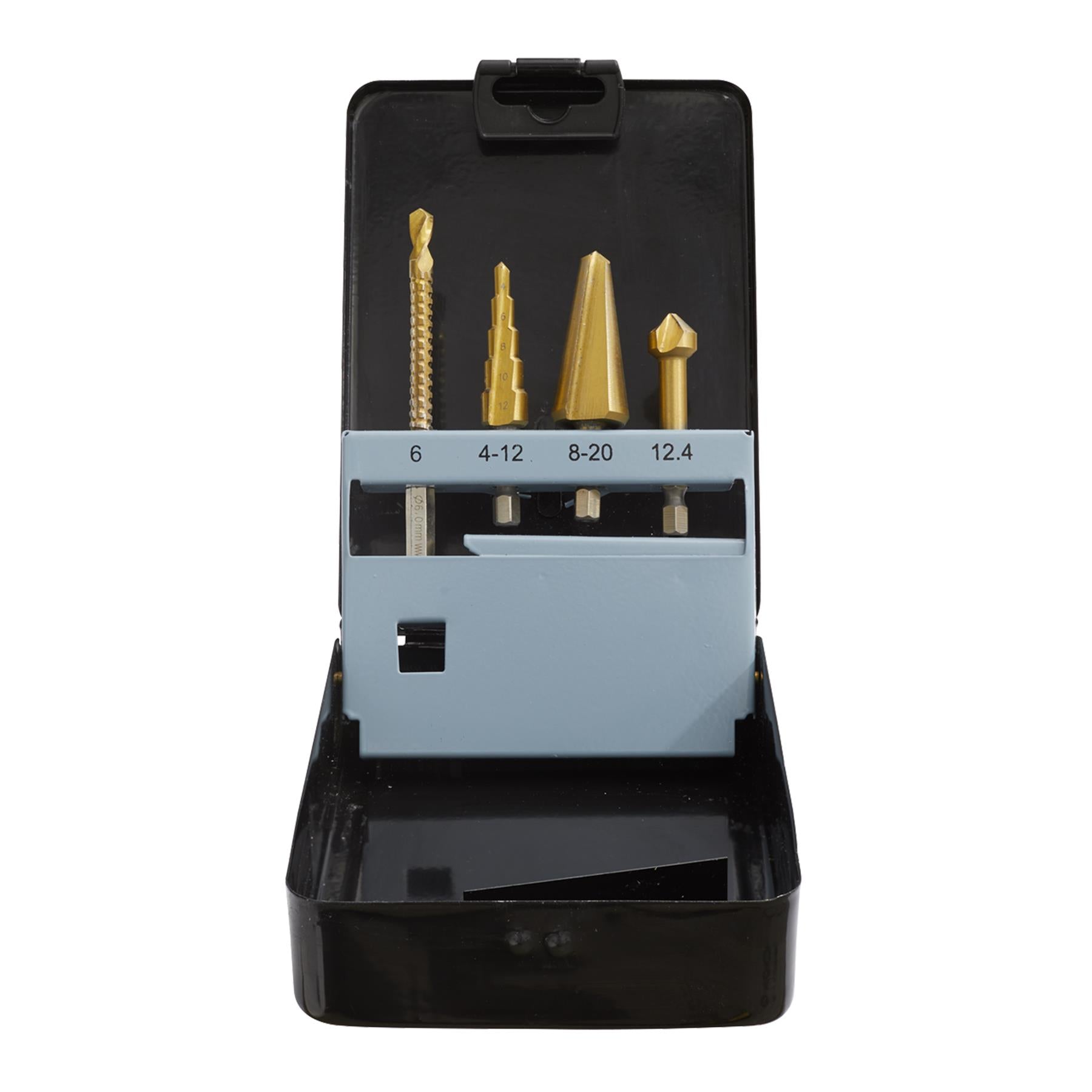 Sealey 4pc Multifunction Drill Bit Set Countersink/Step Drill/Tube Drill/Drill Saw