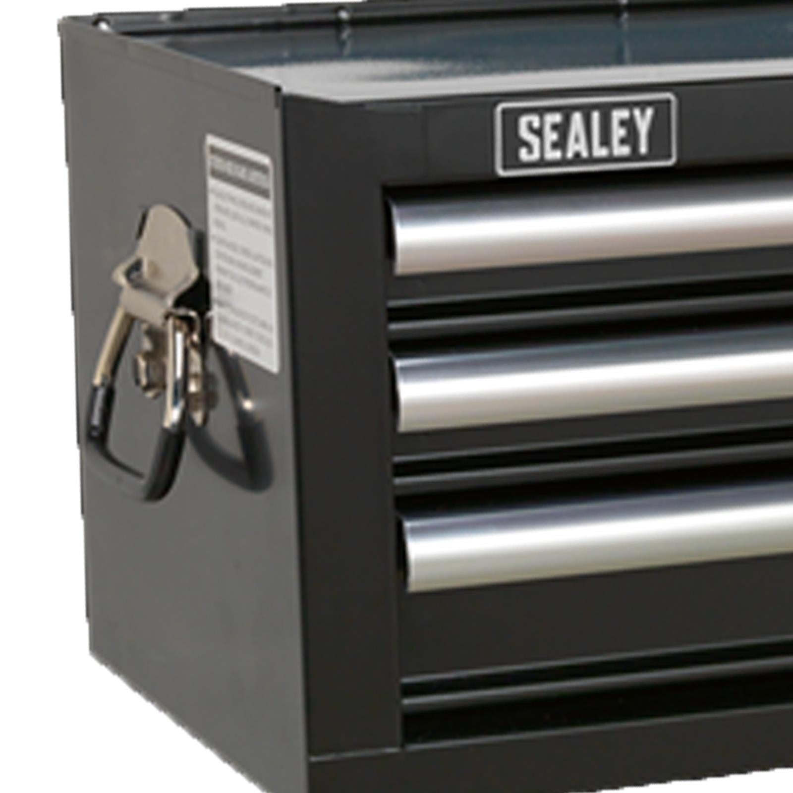 AP3503TB Sealey Mid-Box 3 Drawer with Ball Bearing Runners - Black/Grey