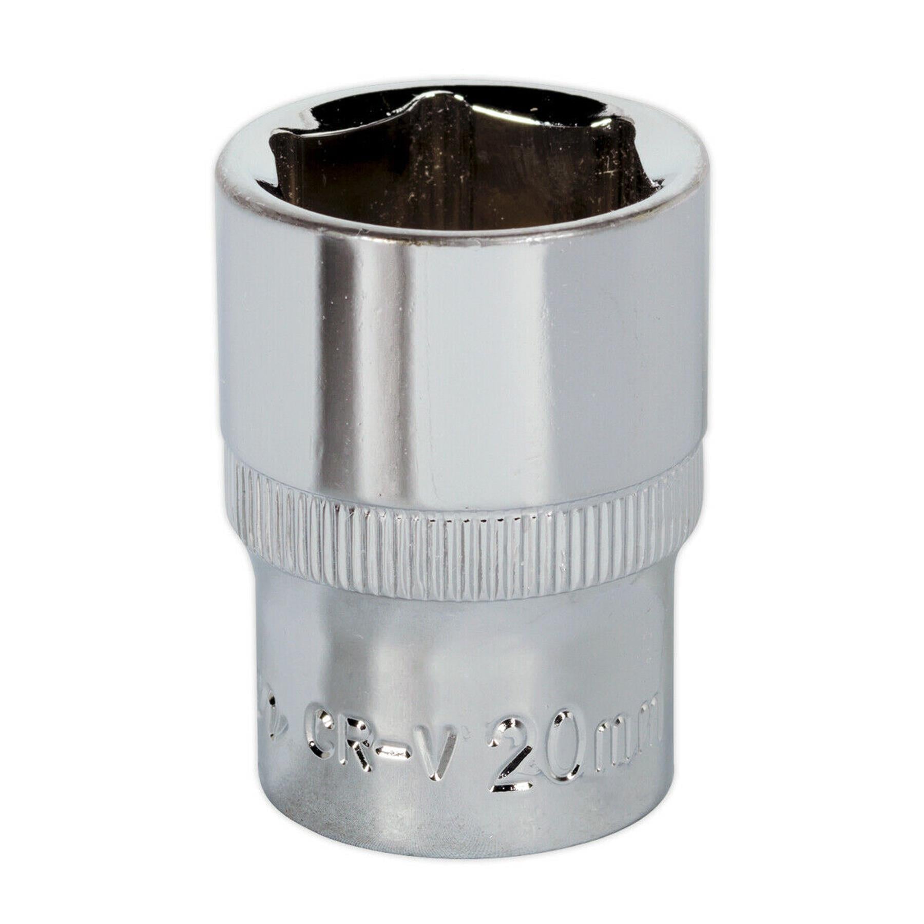 Sealey WallDrive Socket 20mm 1/2"Sq Drive Fully Polished