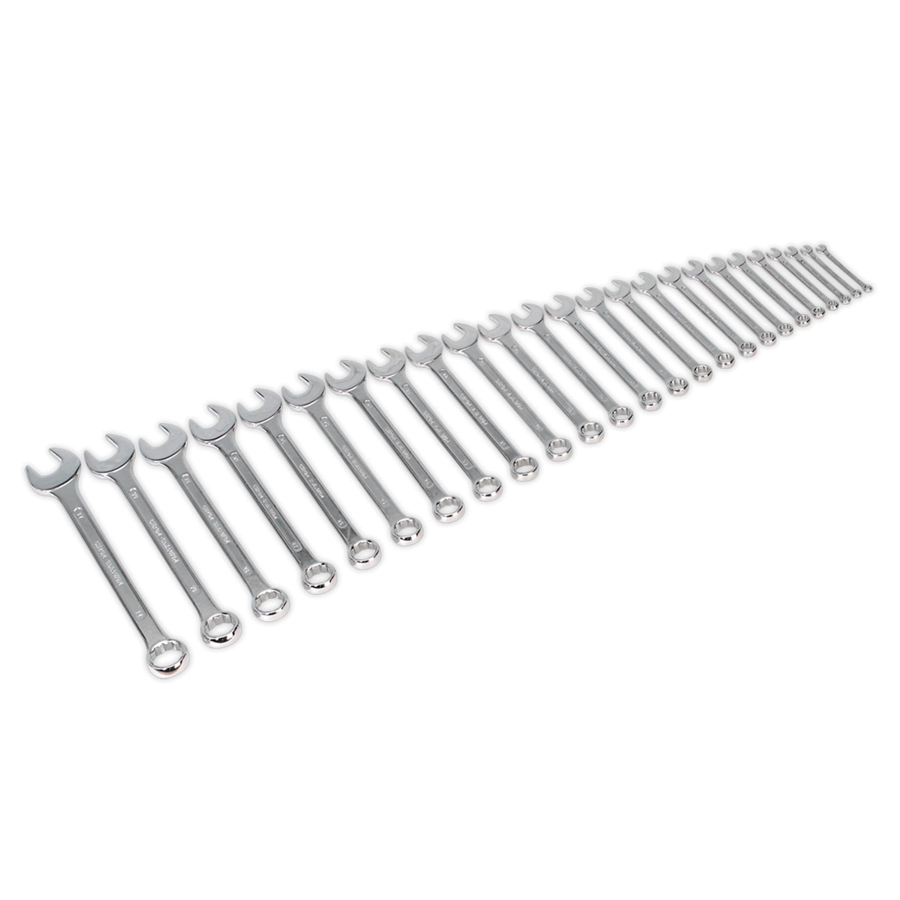 Sealey Combination Spanner Set 25pc Jumbo Metric