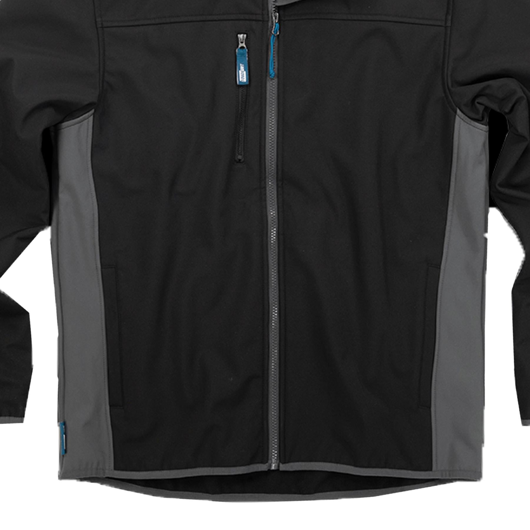 Tough Grit 2-tone Softshell Trade Tech Windproof Jacket Black/Charcoal M