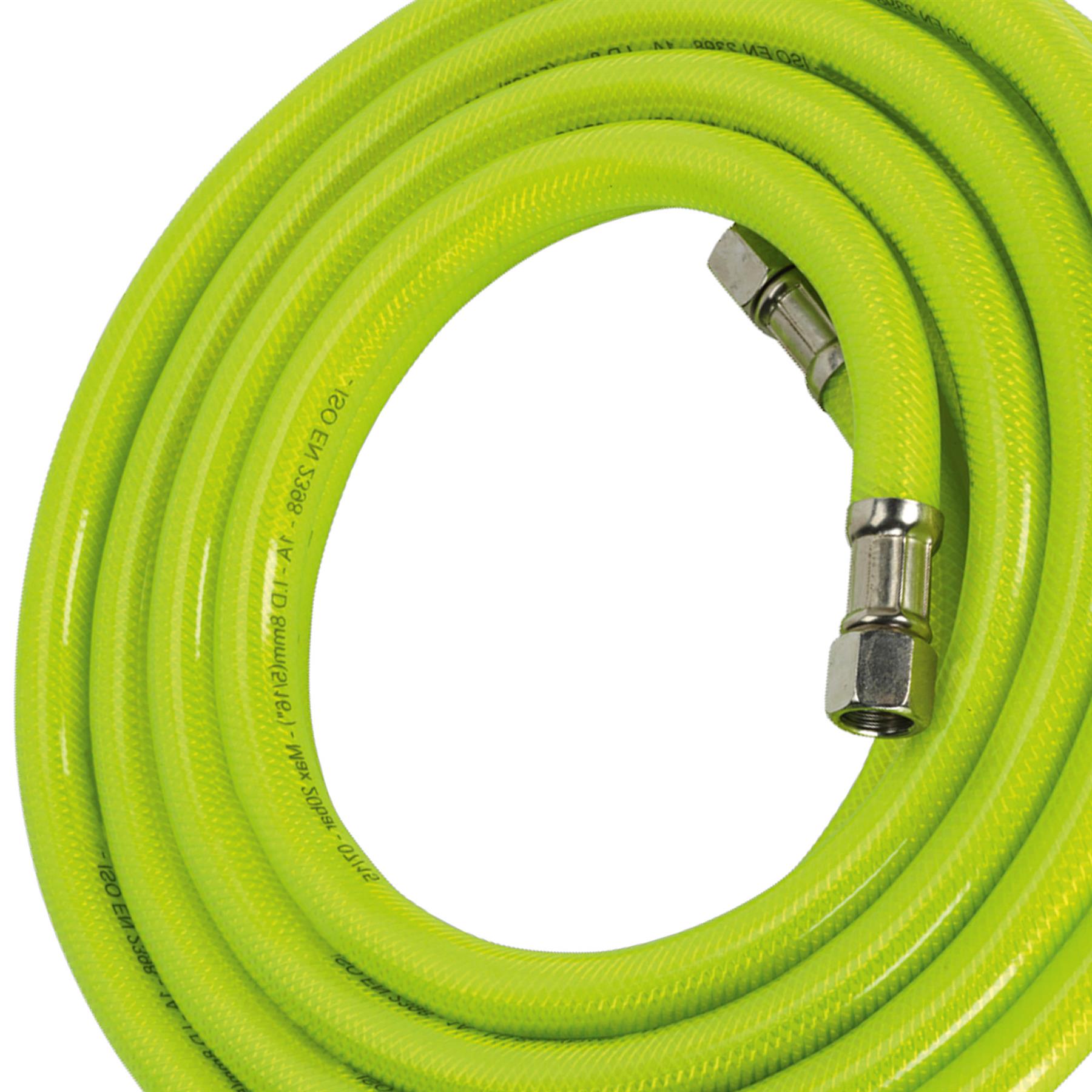 Sealey Air Hose High-Visibility 5m x 8mm with 1/4"BSP Unions