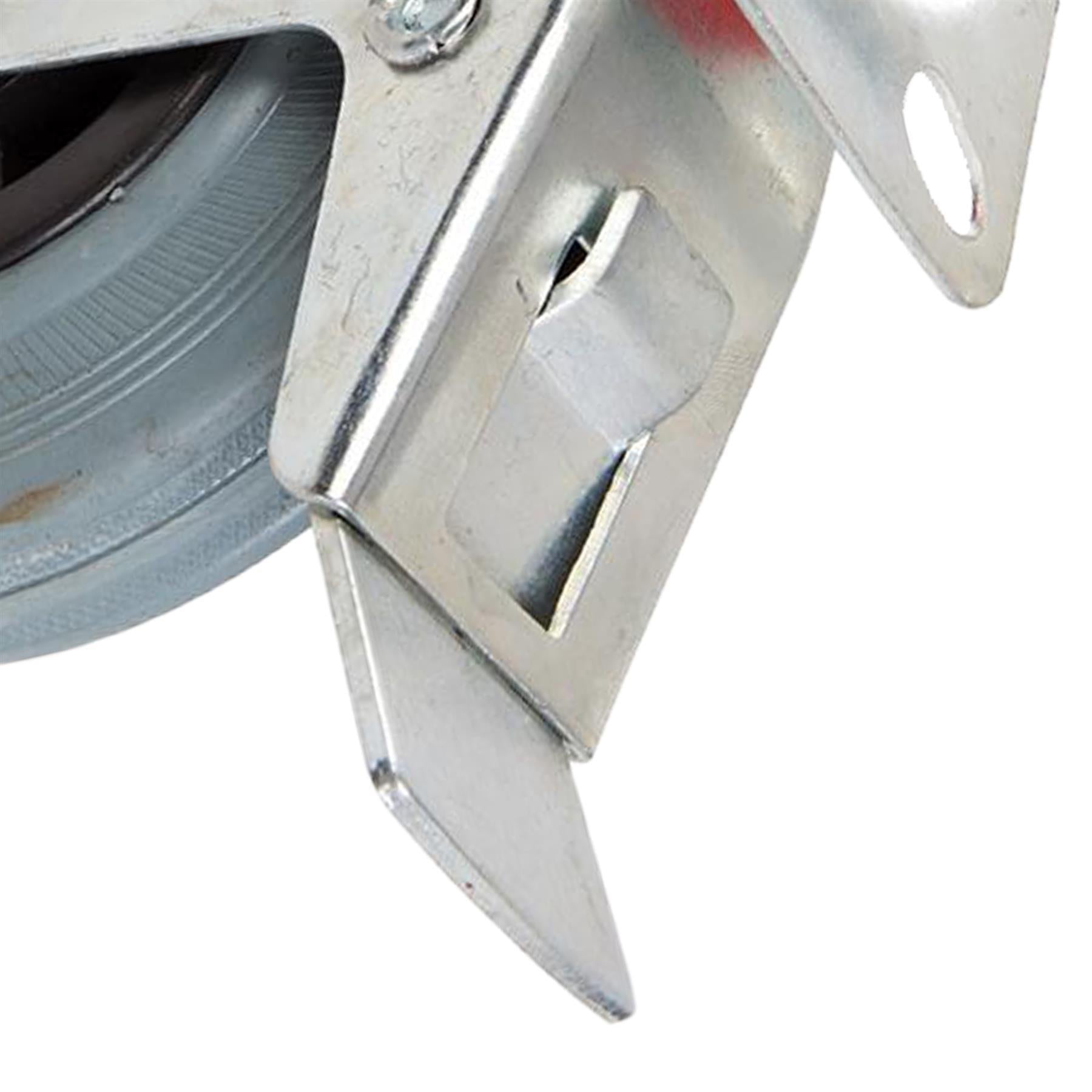 10 x Heavy Duty 125mm Rubber Swivel Castor Wheels Trolley Furniture Caster