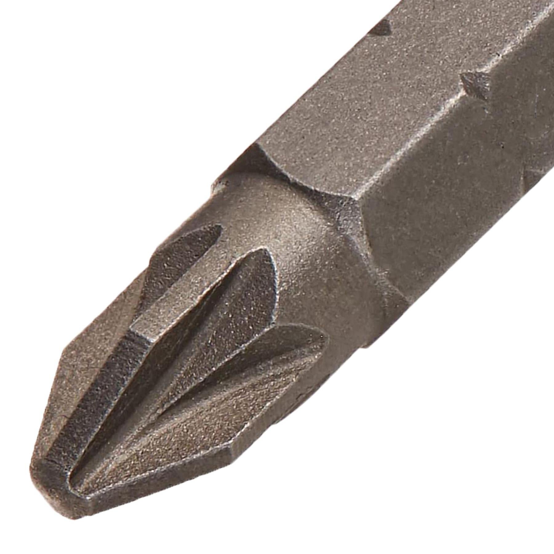 Pozidriv PZ2 Screwdriver Bits CRV Chrome Vanadium Steel 1/4" Hex Drive 25Pcs