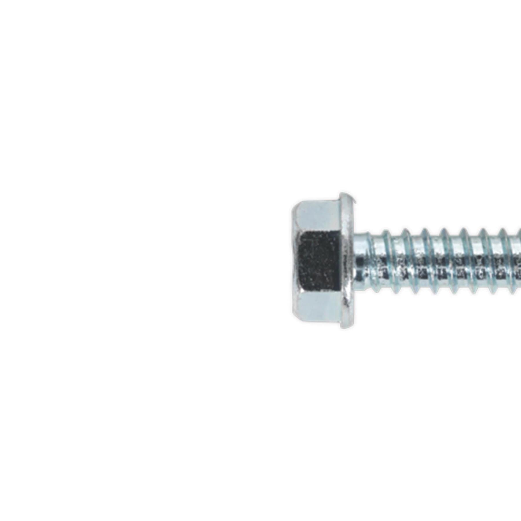 Sealey Self Drilling Screw 6.3 x 38mm Hex Head Zinc Pack of 100