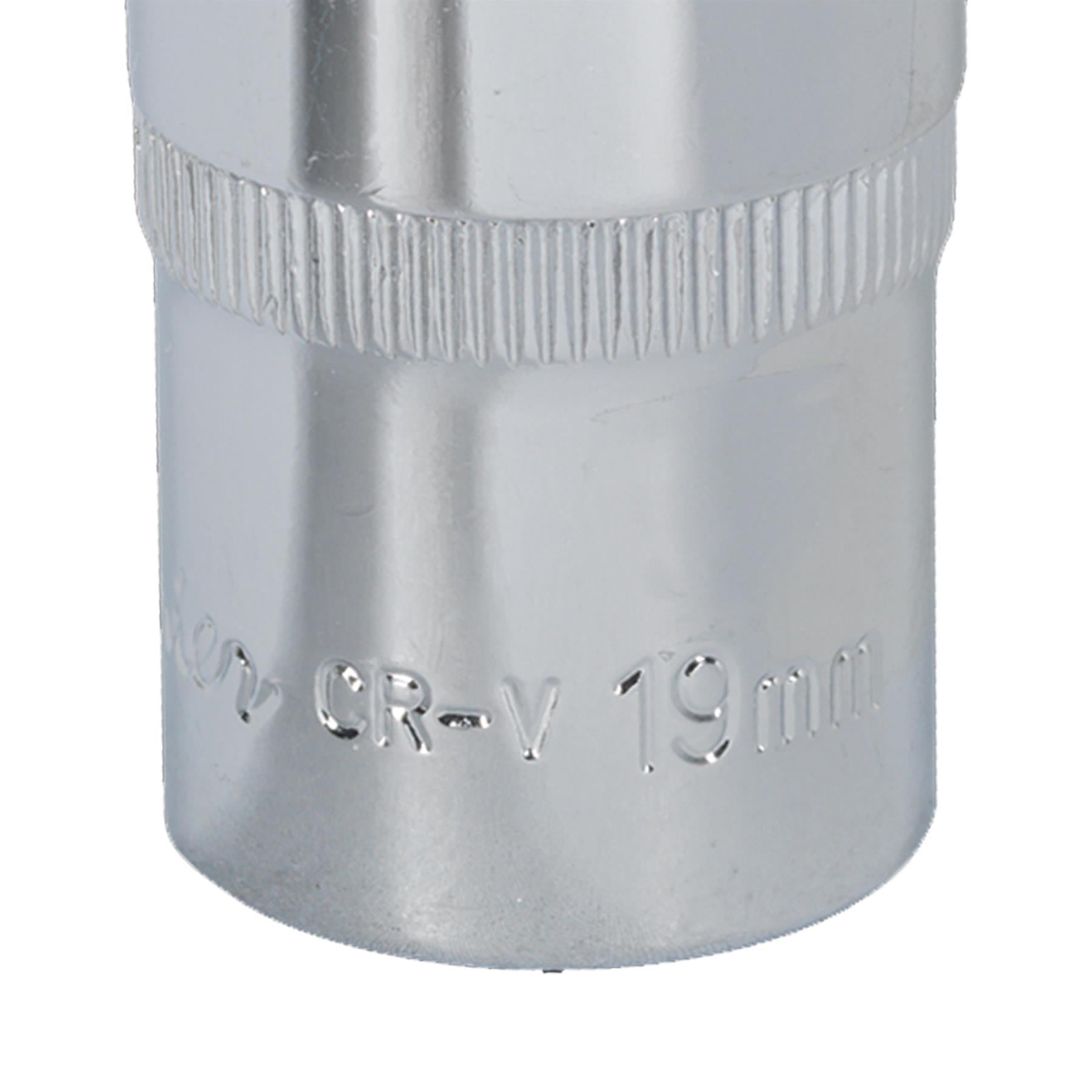 Sealey WallDrive Socket 19mm Deep 3/8"Sq Drive Fully Polished