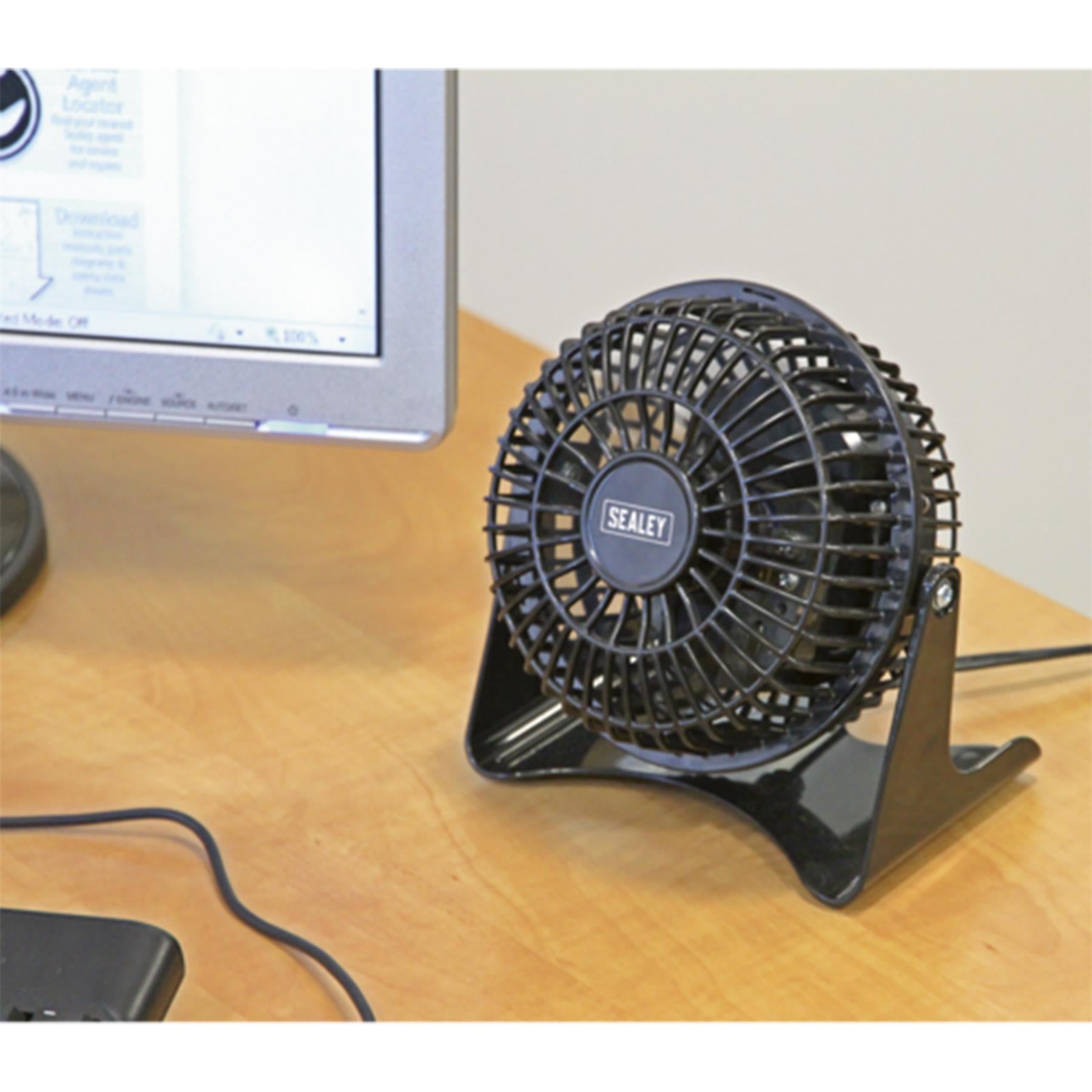 Sealey Desk Fan Mini 4" 230V