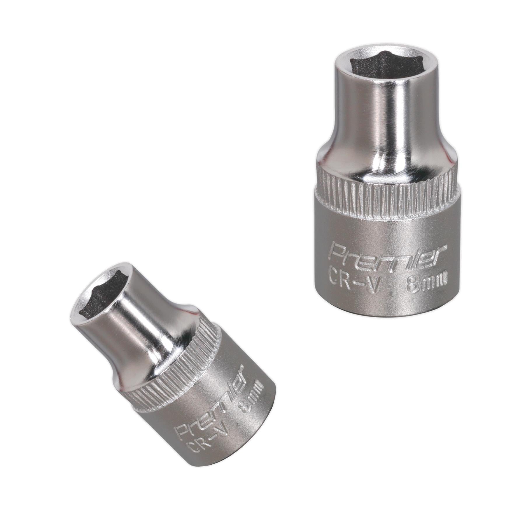 Sealey WallDrive Socket 8mm 3/8"Sq Drive Chrome Vanadium Steel