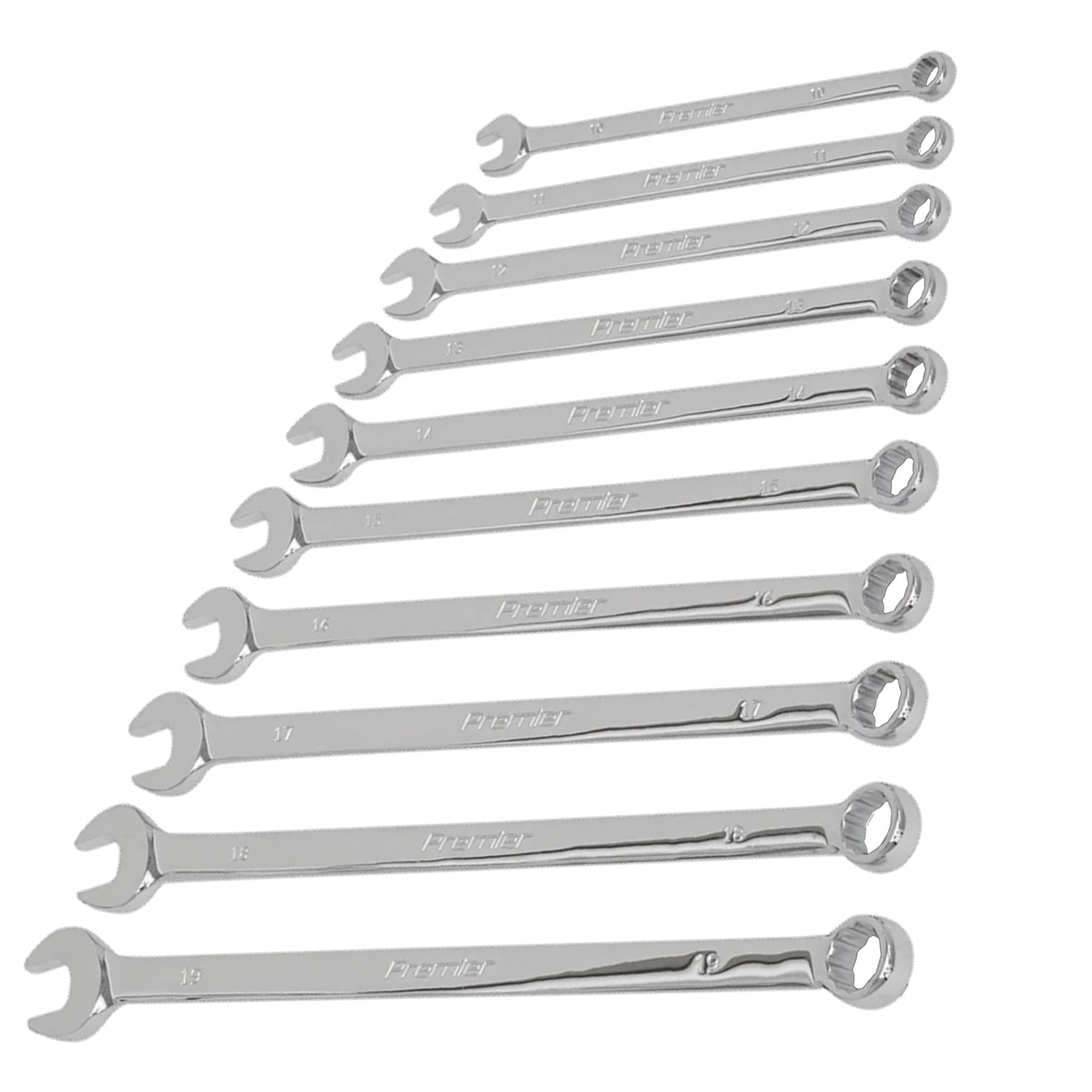 Sealey Combination Spanner Set 10pc Extra-Long Metric