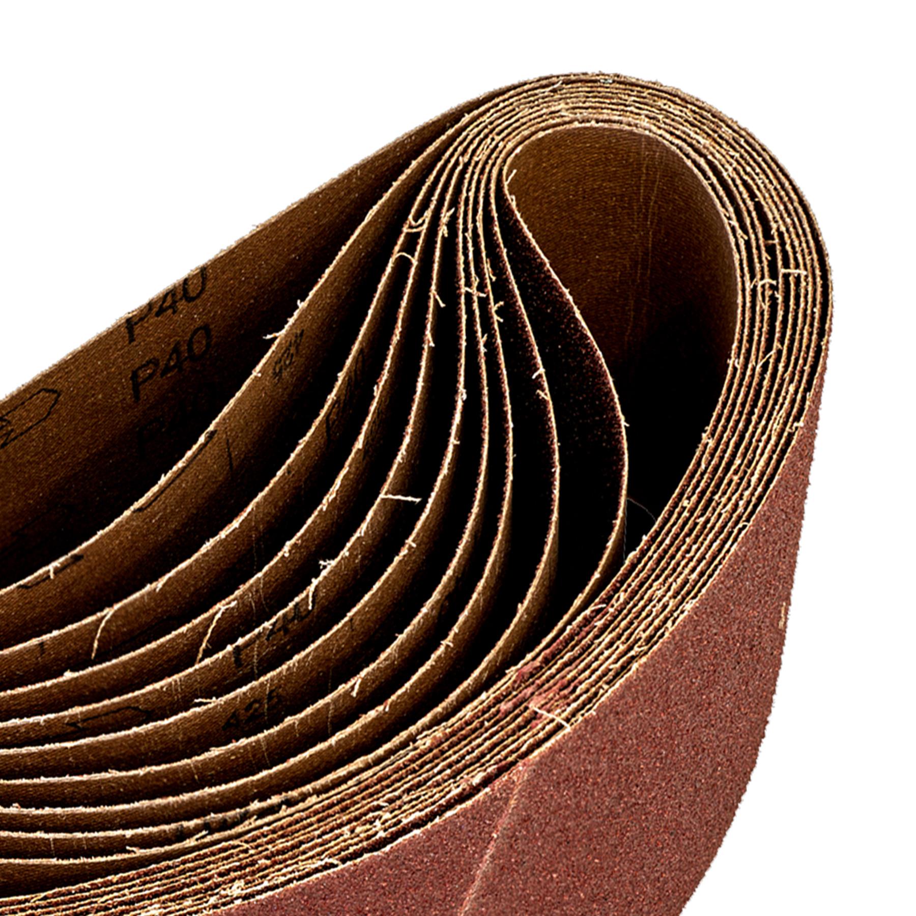 Sanding Belt 100 x 620mm 40Grit - Pack of 10.Aluminium oxide resin bonded Sealey