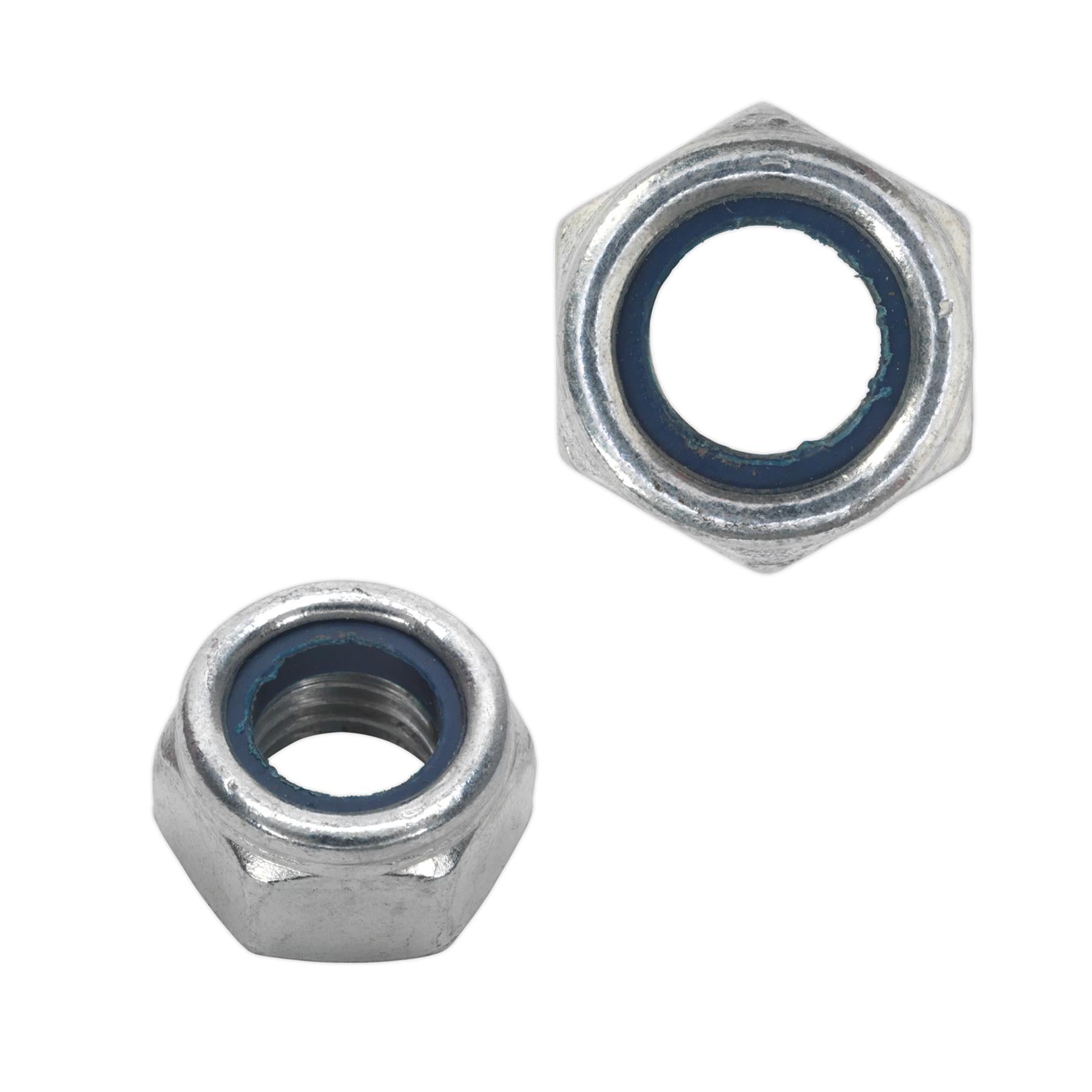 Sealey Nylon Locknut M14 Zinc Pack of 25