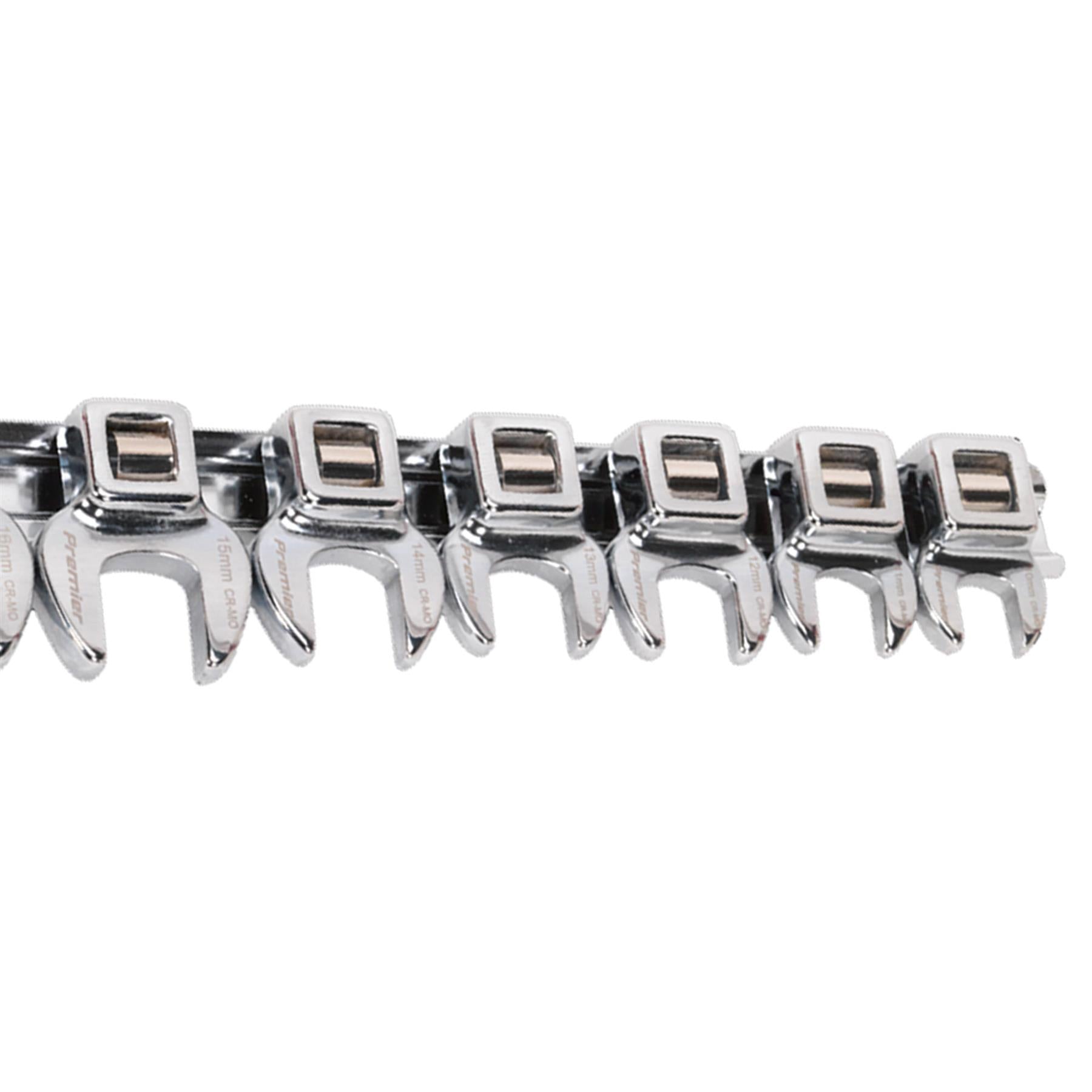 Sealey Crow's Foot Open-End Spanner Set 10pc 3/8"Sq Drive Metric