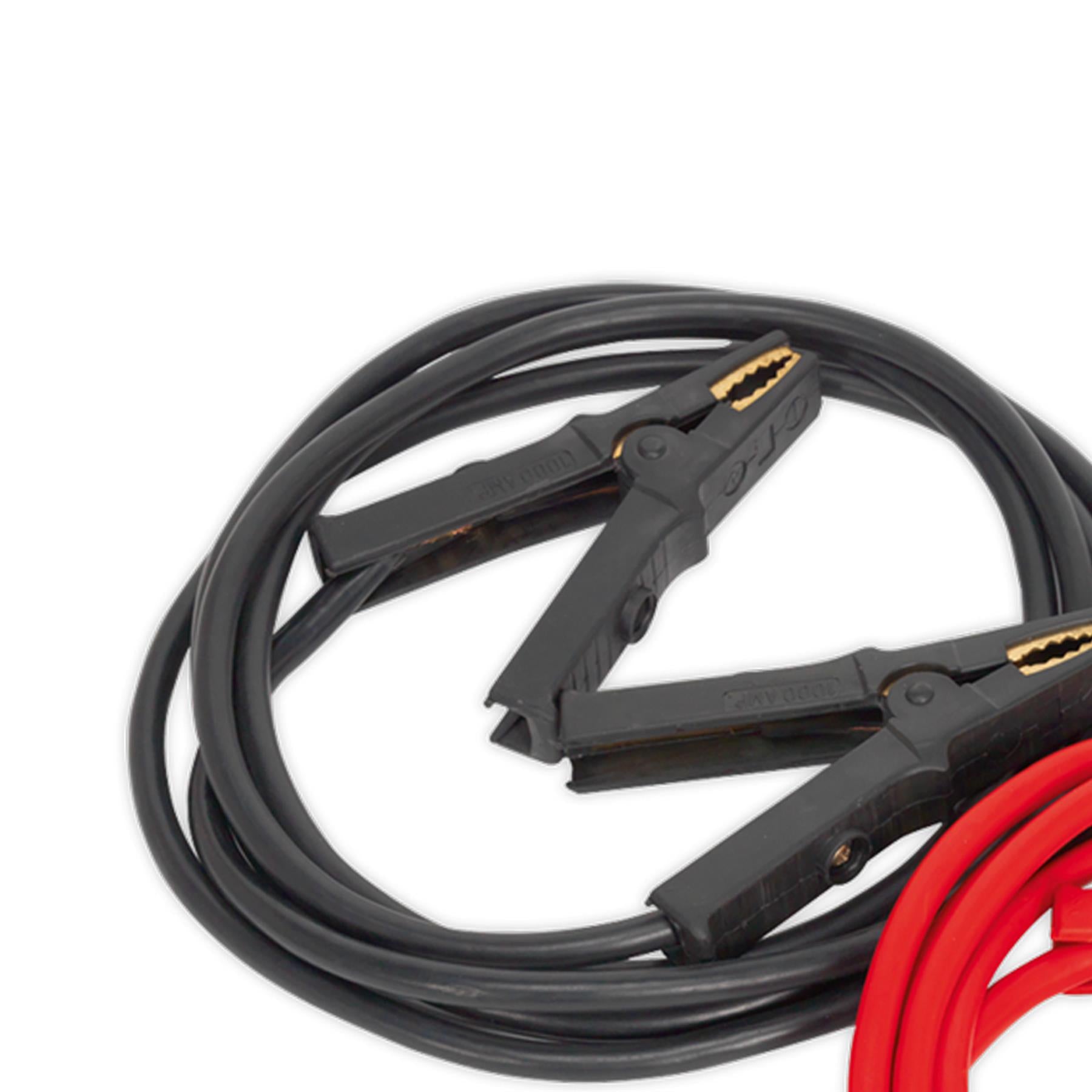 Sealey Heavy-Duty Booster Cables 40mm x 5m 600A Aluminium Cable Power Transfer