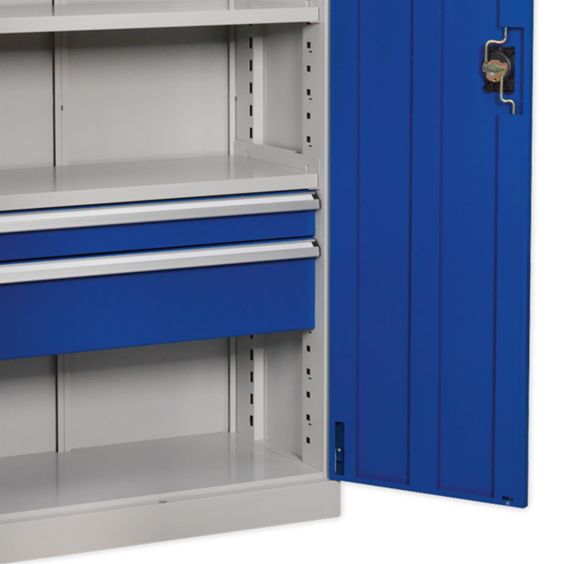 Sealey Industrial Cabinet 2 Drawer 3 Shelf 1800mm