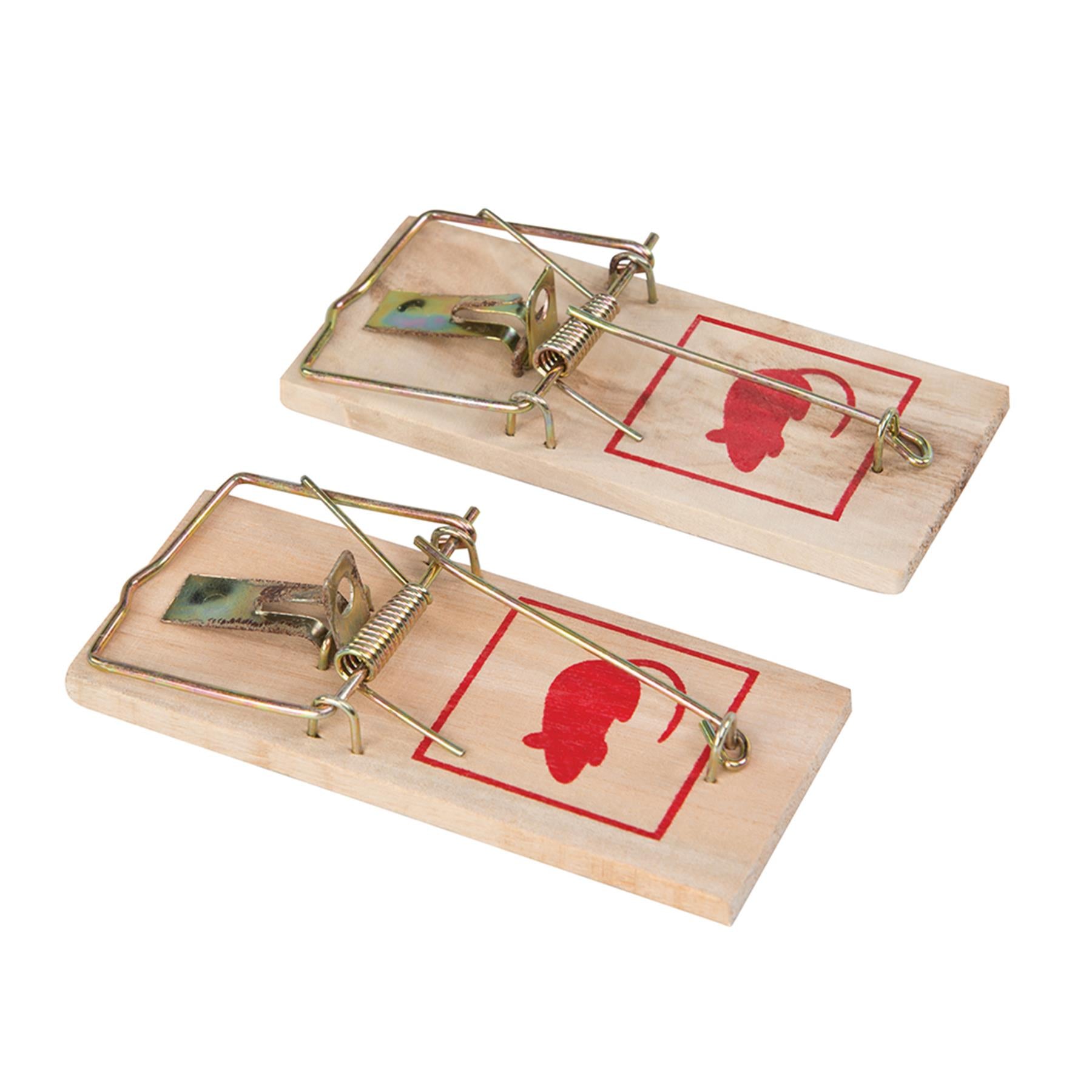2Pk Wooden Mouse Trap Fast Efficient Pest Rodent Control Repel Home New