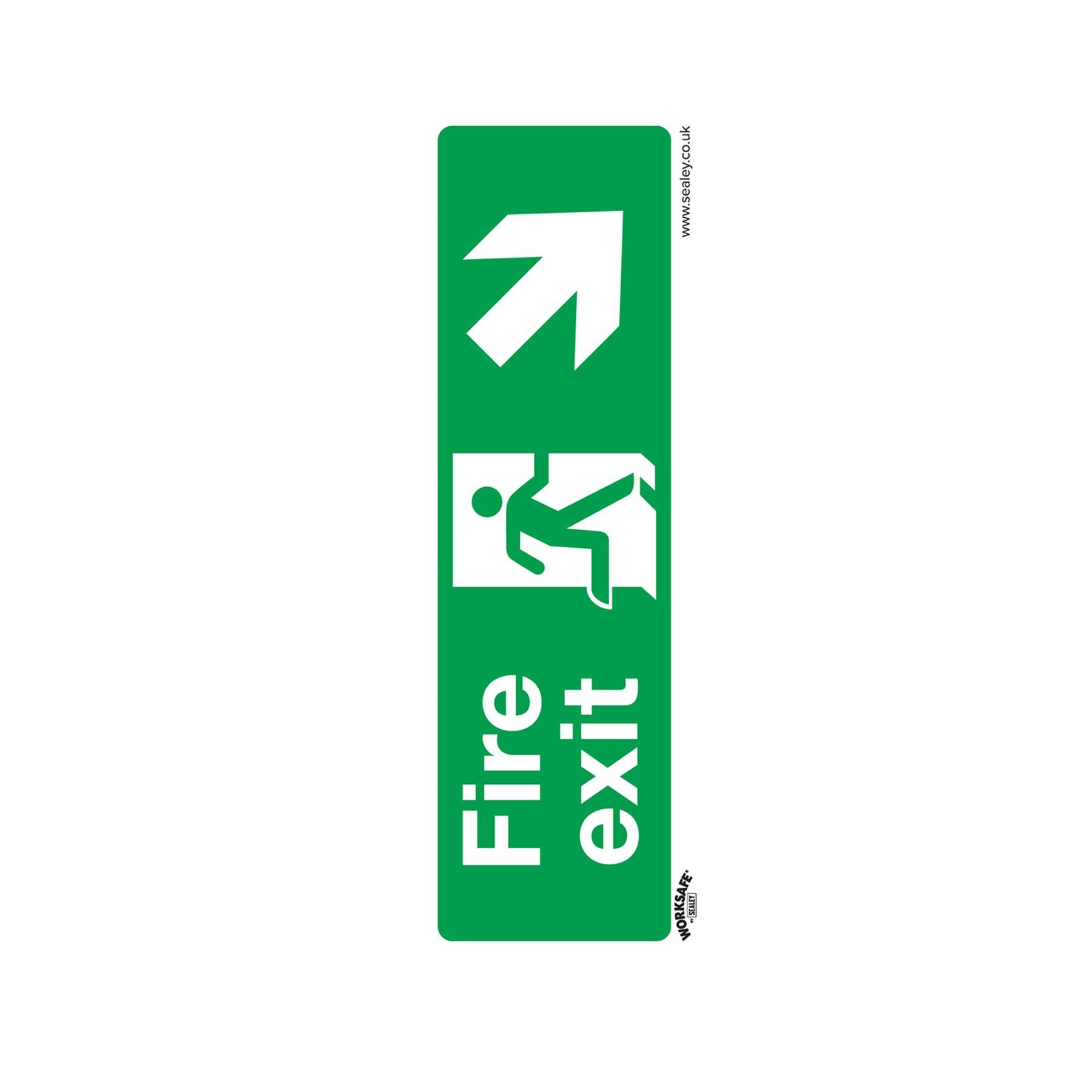 Safe Conditions Safety Sign - Fire Exit (Down Right) - Rigid Plastic