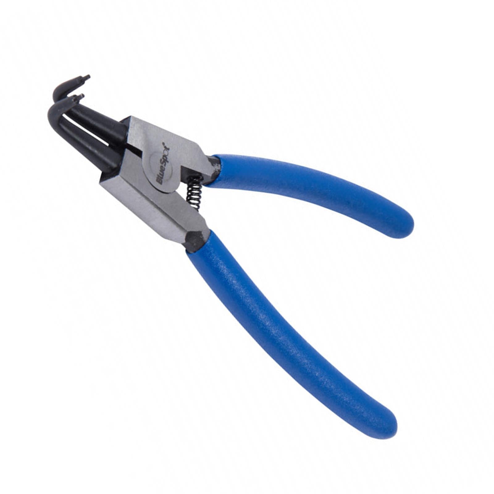 BlueSpot Circlip Plier External 90� Tip Bent Drop Forged 6" (150mm) Pliers Soft Grip Handle New