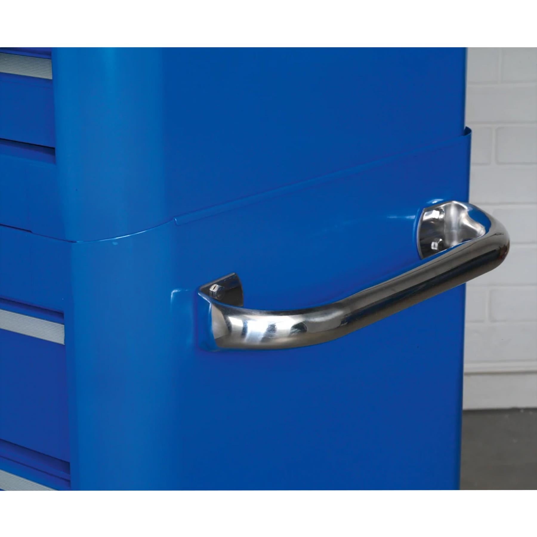 Sealey Rollcab 4 Drawer Retro Style - Blue with White Stripes