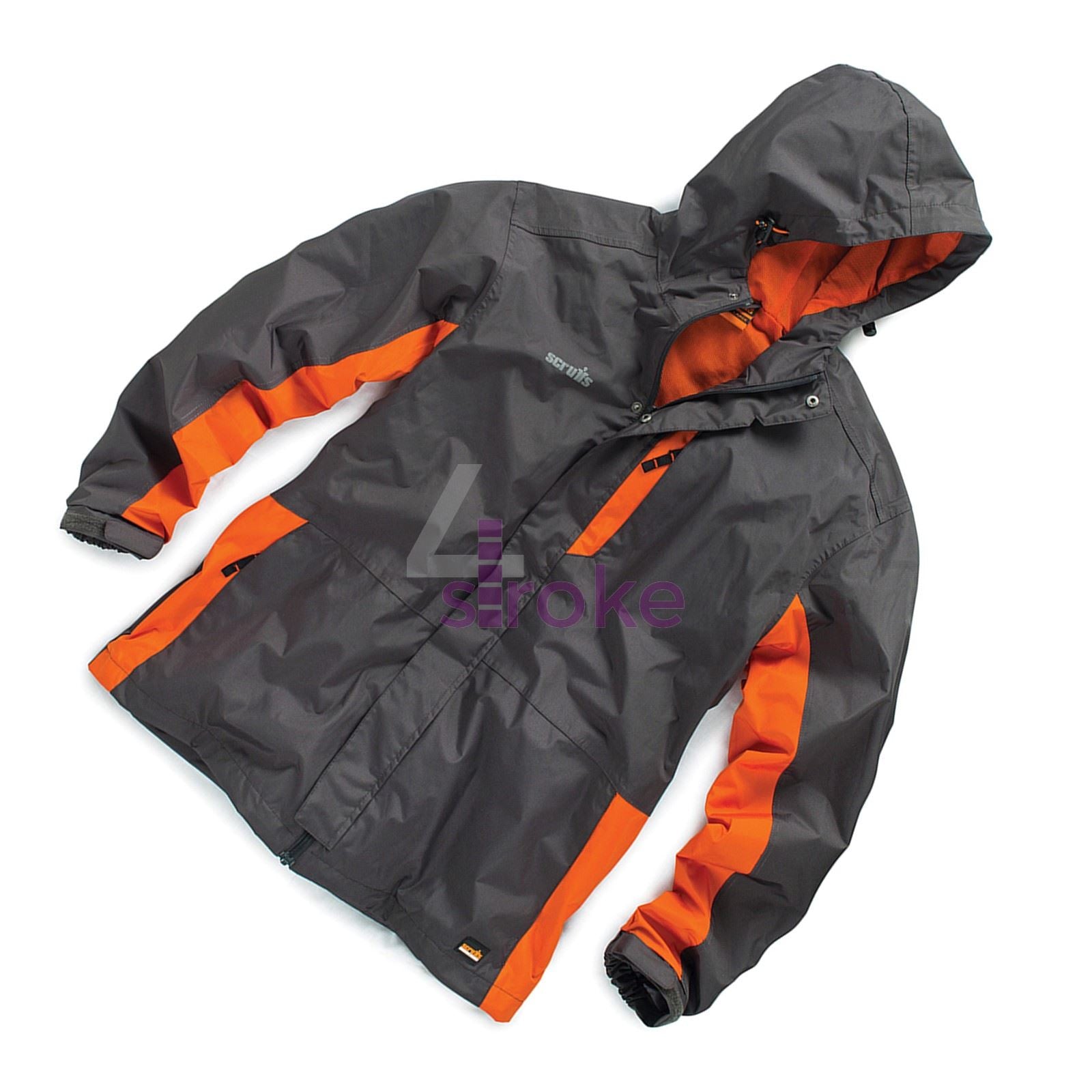 Worker Jacket All Weather Waterproof Jacket Hardwearing Nylon Fabric CharcoalXXL