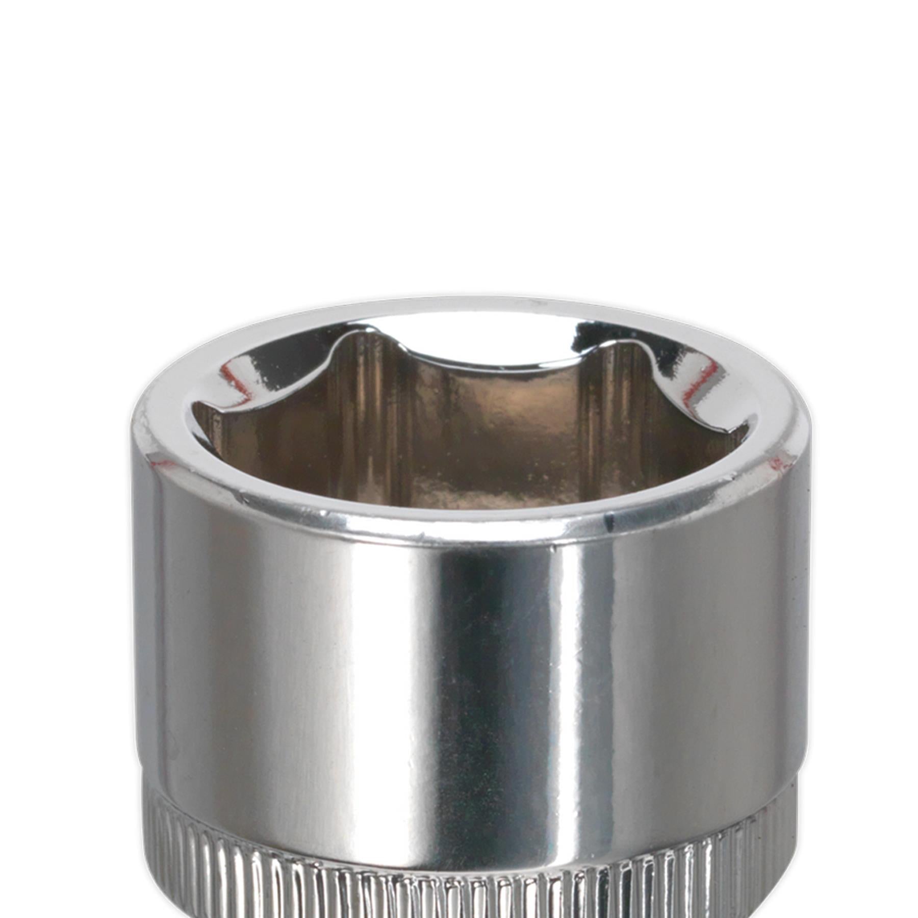Sealey WallDrive Socket 18mm 3/8"Sq Drive Fully Polished