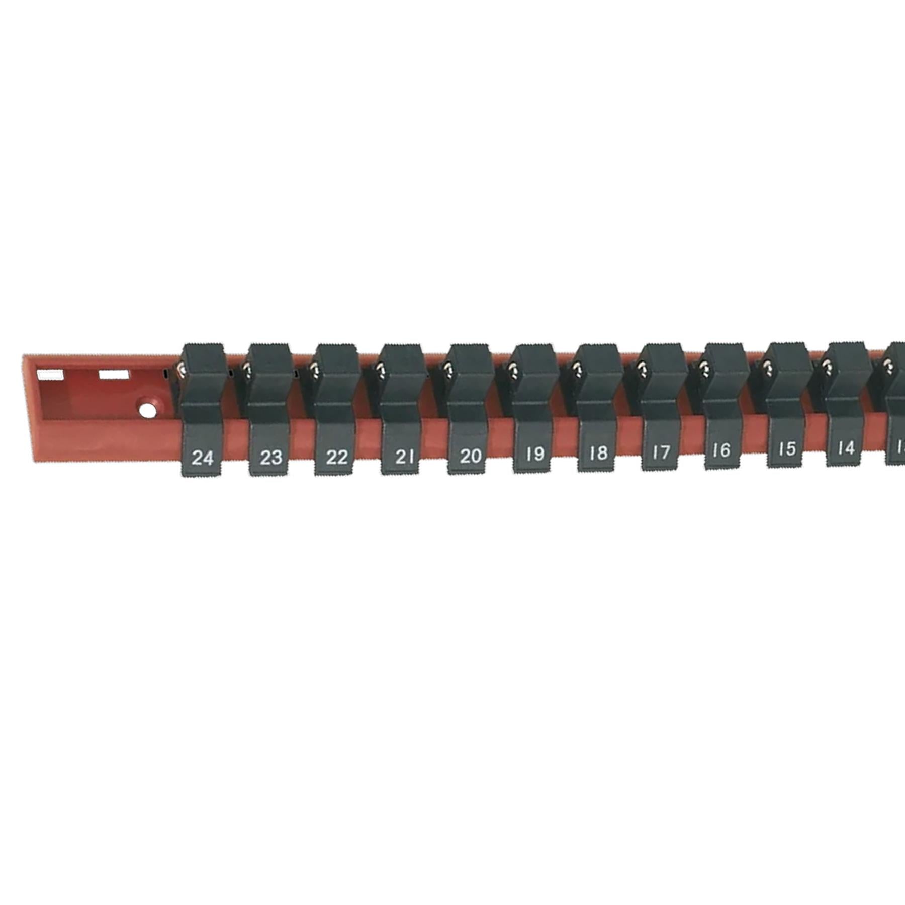 Sealey Socket Retaining Rail with 17 Clips 1/2"Sq Drive