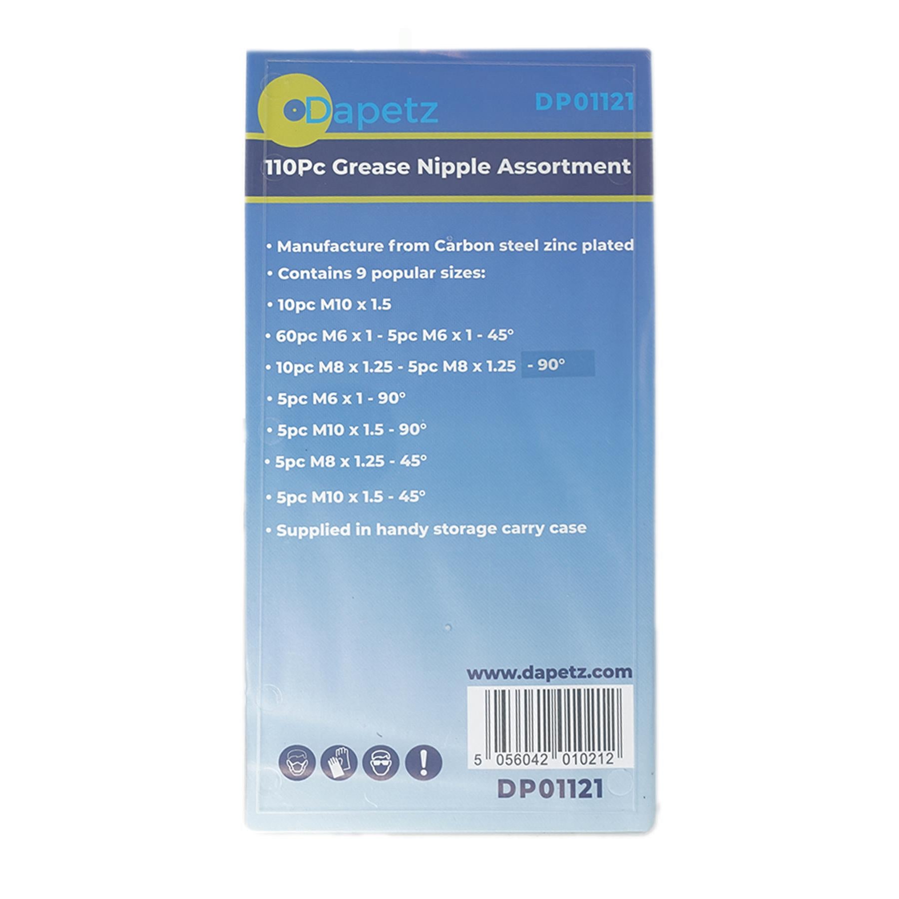 110Pc Grease Nipples Fittings