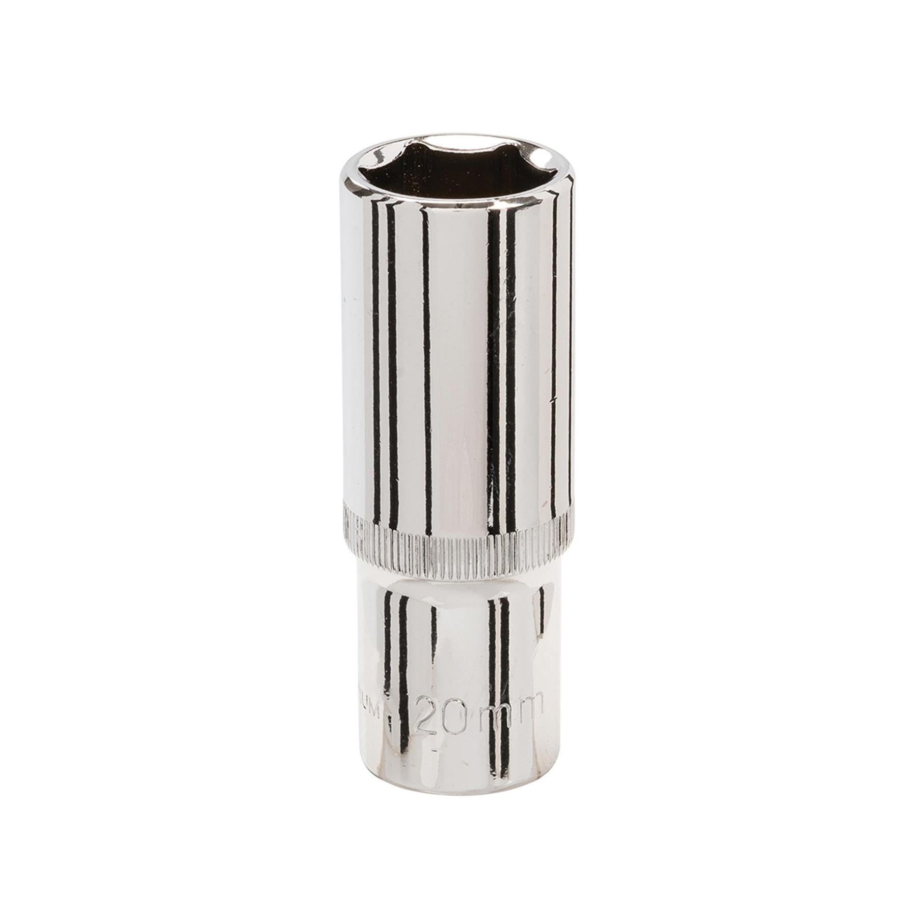 Quality Socket 1/2" Shallow Deep Drive Metric 20mm Long Hex Wrench