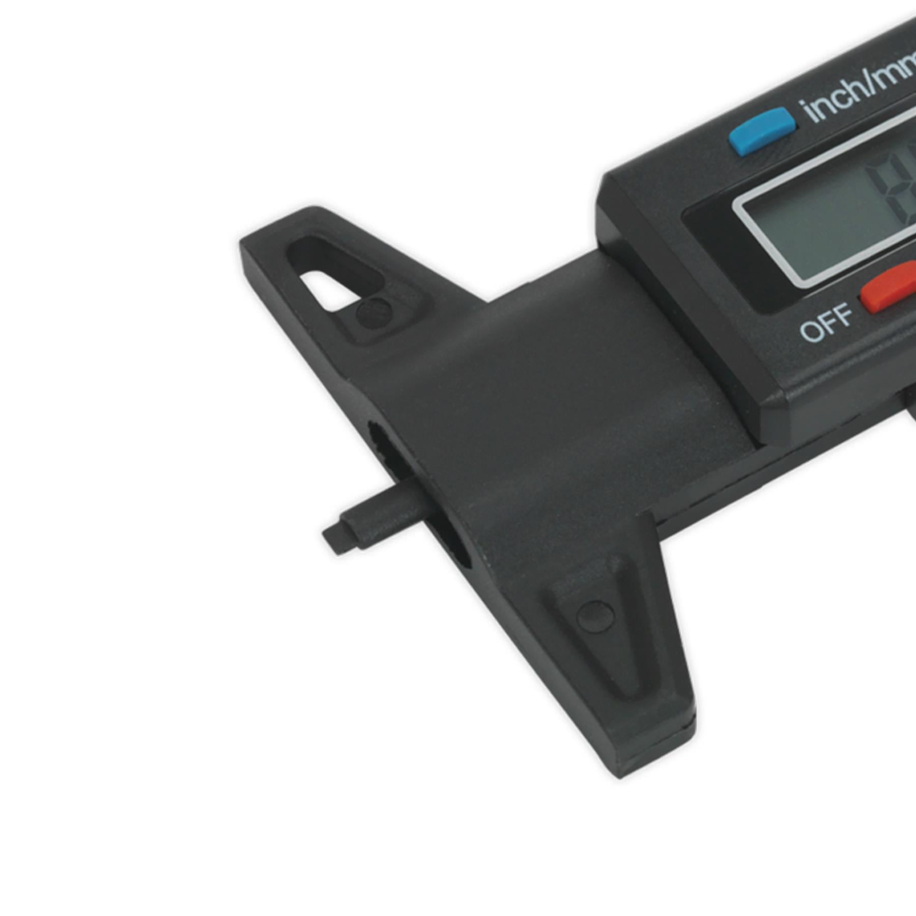 Sealey Digital Tyre Tread Depth Gauge Tough Composite Sliding Gauge