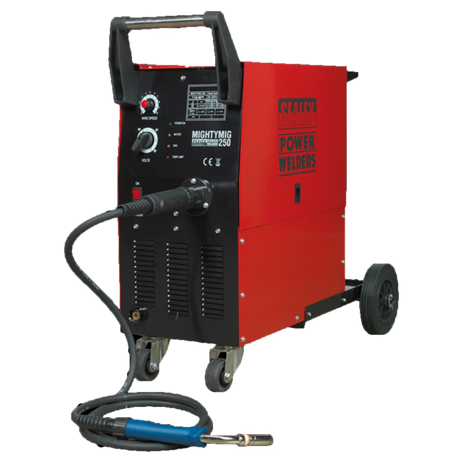 Sealey MIGHTYMIG250 Professional Gas/No-Gas MIG Welder 250Amp with Euro Torch