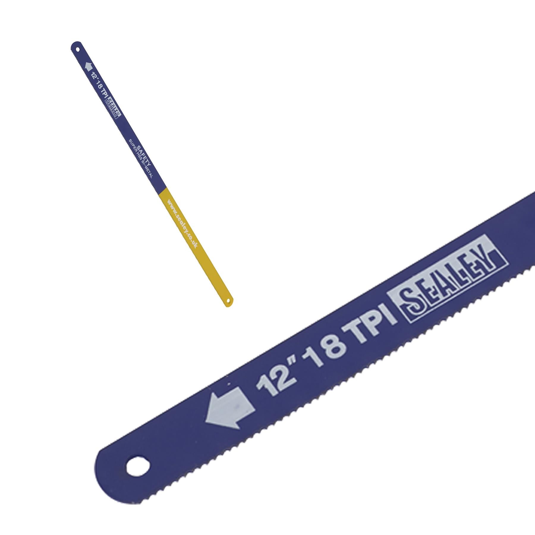Sealey Hacksaw Blade 300mm HSS Bi-Metal 18tpi Pack of 2
