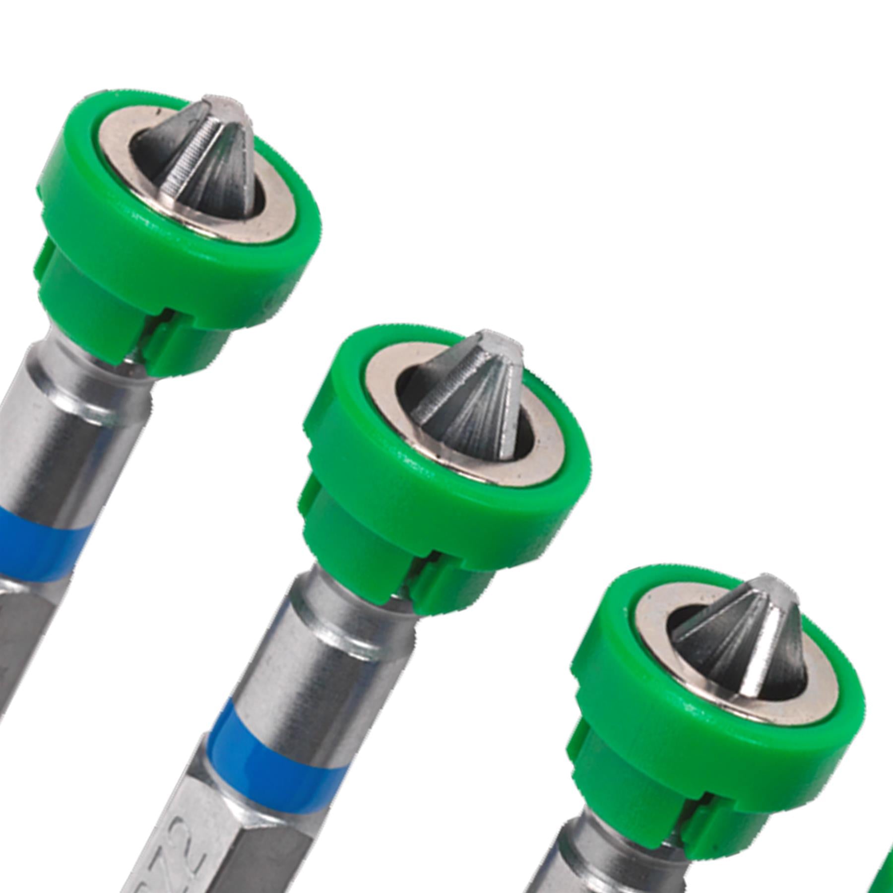 Sealey Power Tool Bit Pozi #2 with Magnetic Holder S2 50mm Pack of 5