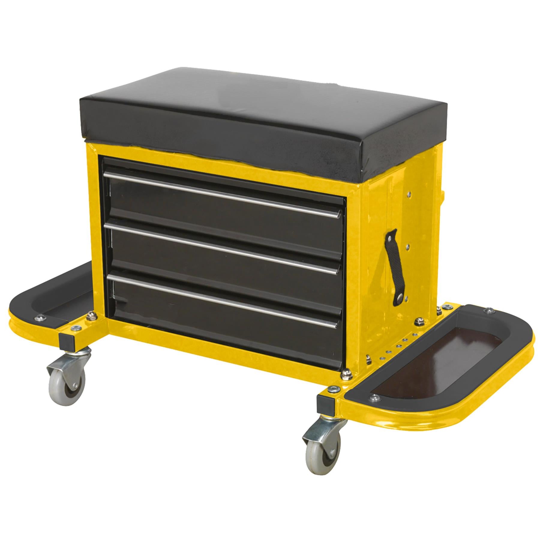 Sealey Mechanic's Utility Seat & Toolbox - Yellow
